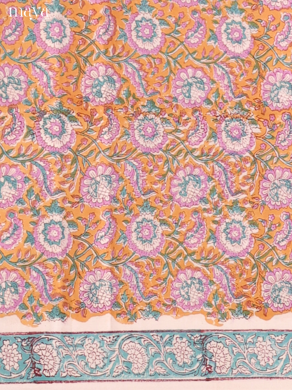 Orange & White -Cotton salwar