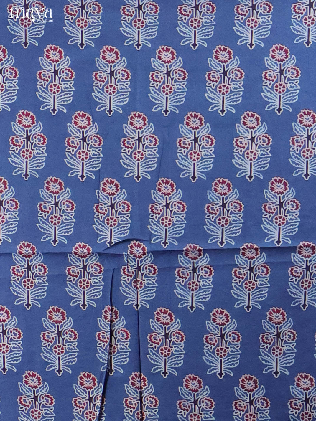 Blue & Cream -Ajrakh Salwar Unstitch