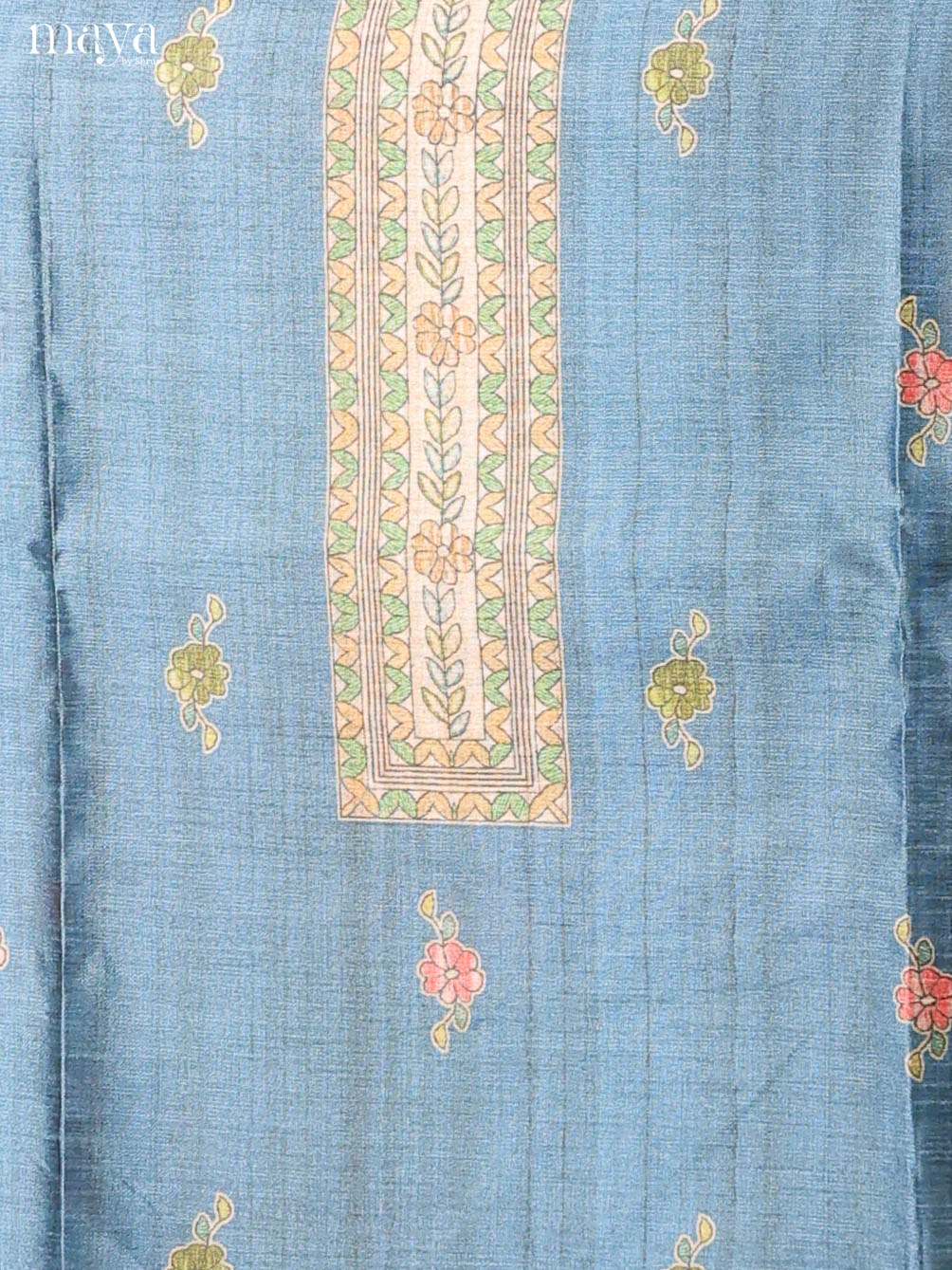 Blue -Semi Tussar Salwar Unstitch