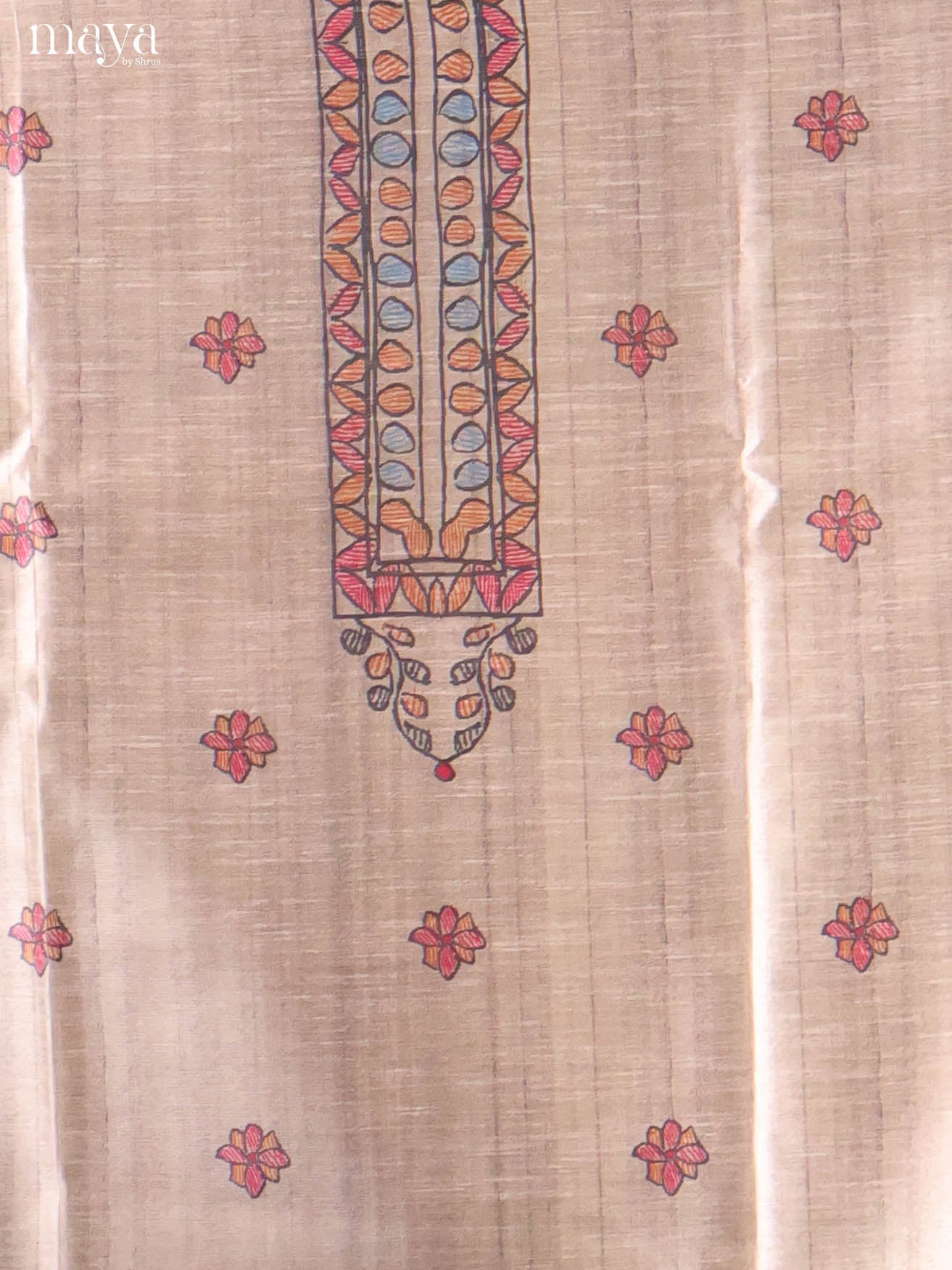 Grey-Semi Tussar Salwar Unstitch