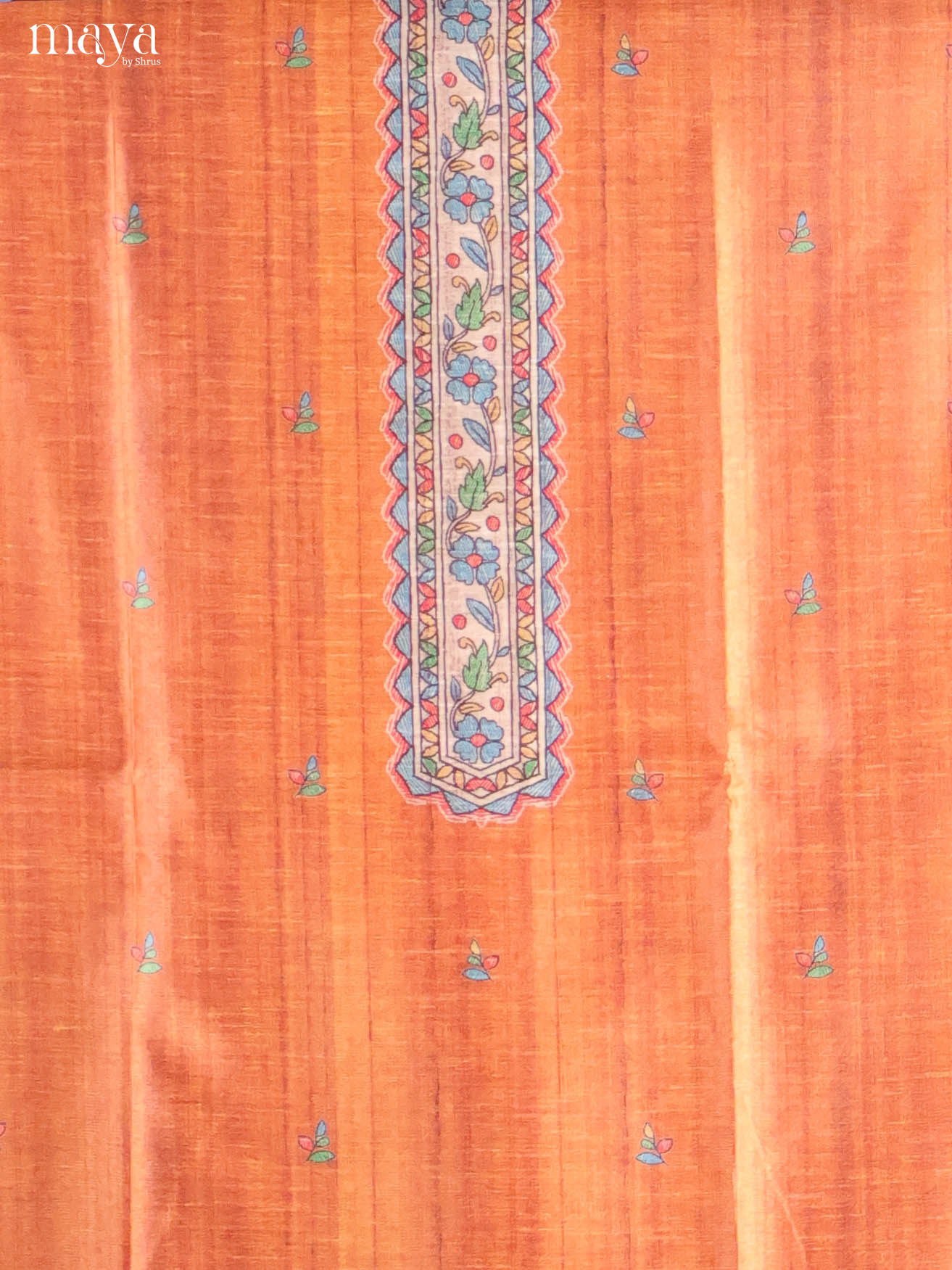 Brick-Semi Tussar Salwar Unstitch