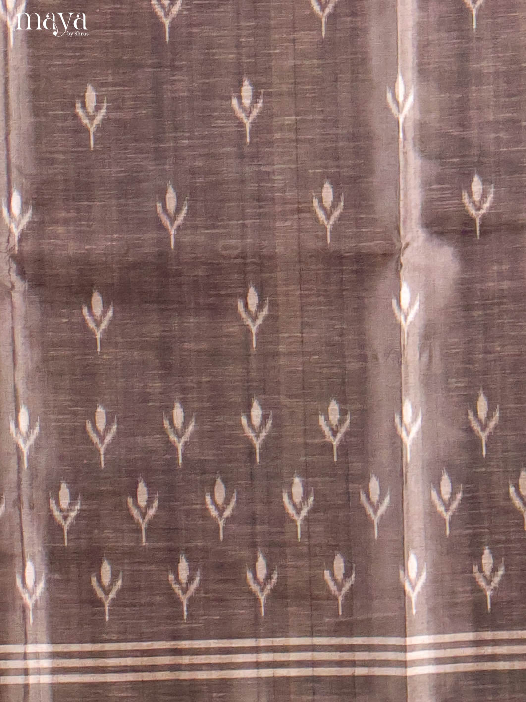 Grey & Cream-Semi Tussar Salwar Unstitch