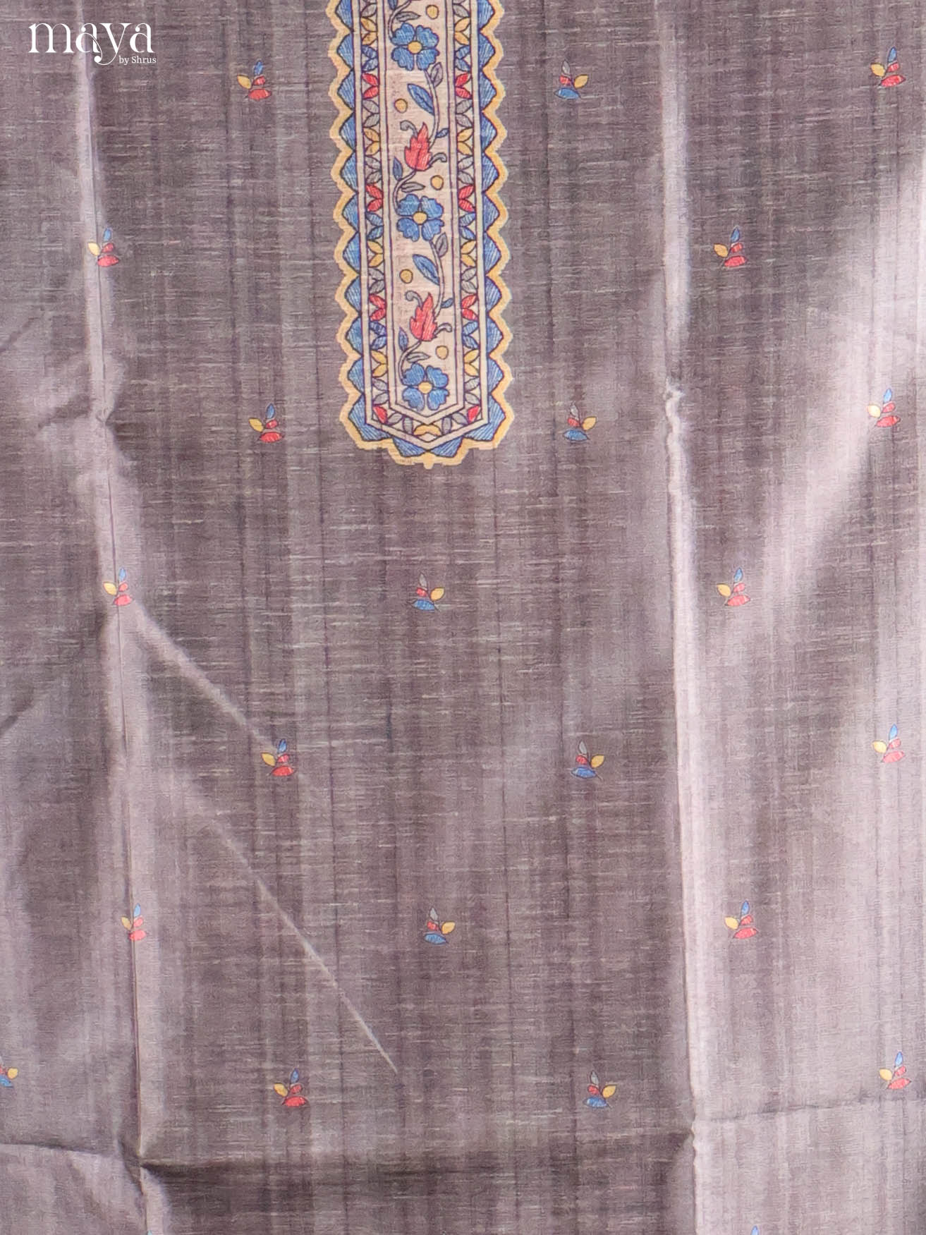 Grey -Semi Tussar Salwar Unstitch