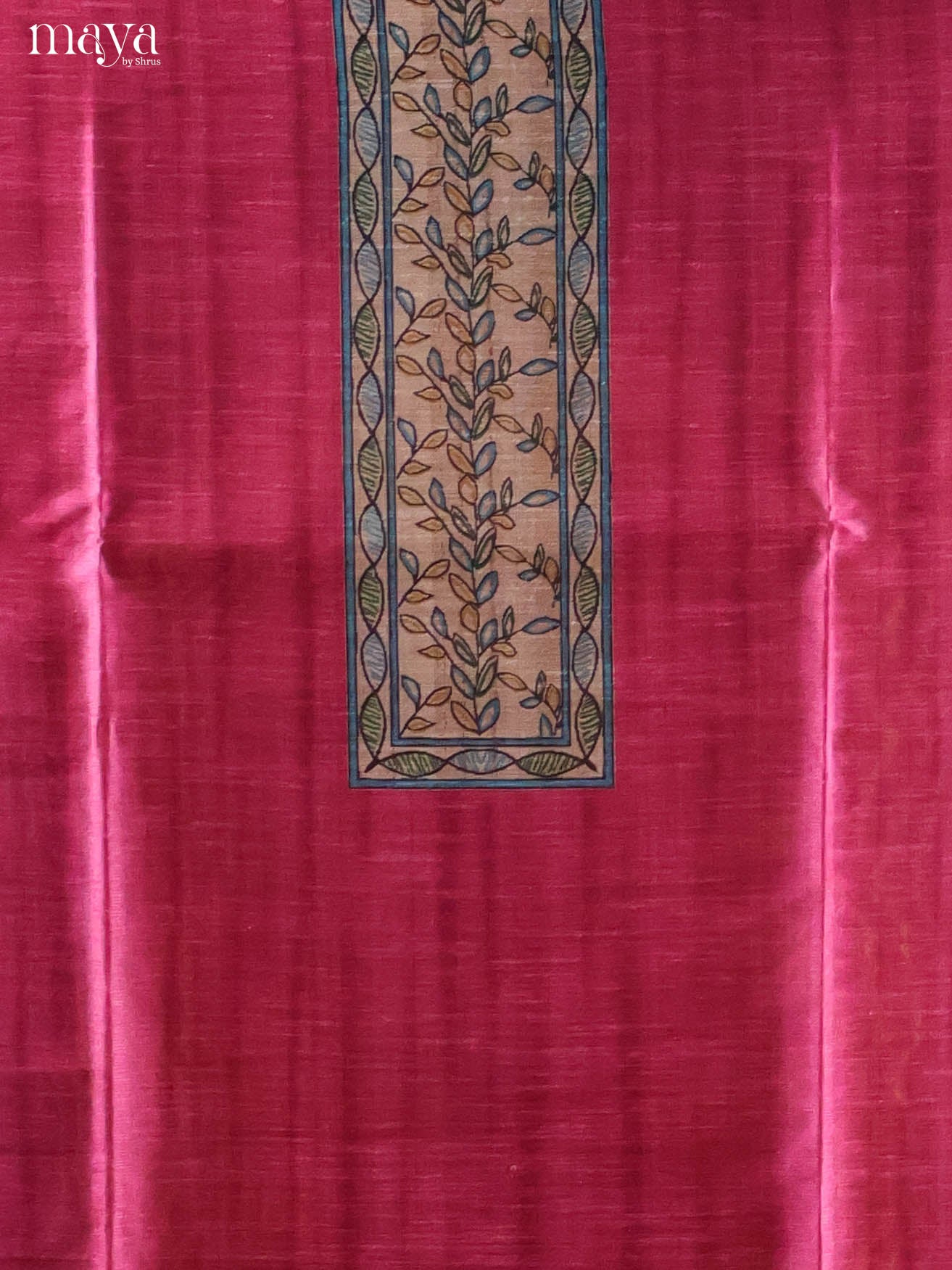 Pink-Semi Tussar Salwar Unstitch