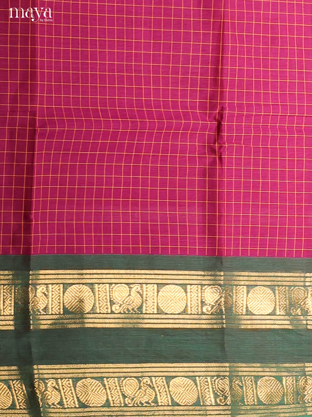 Maroon & Green -chettinad top & dupatta combo