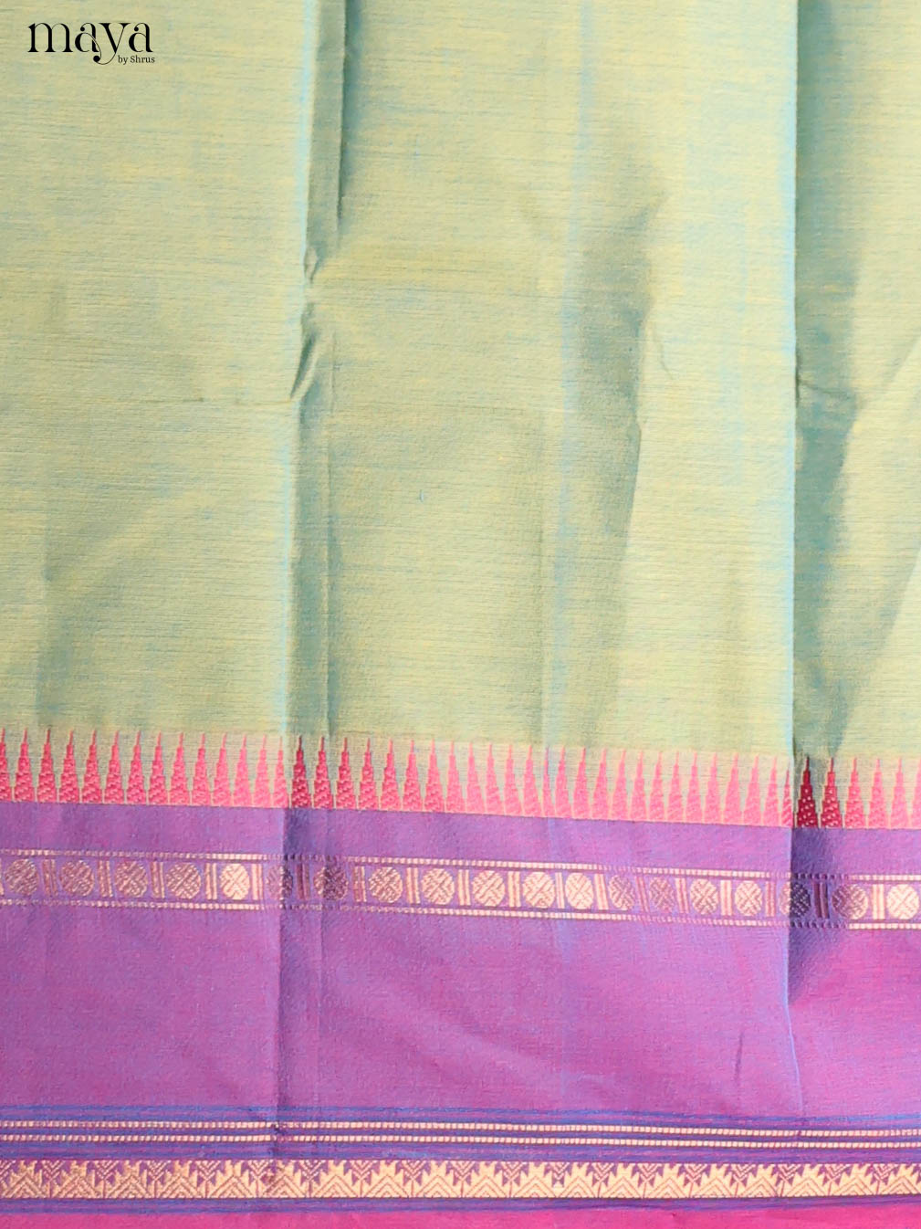 Green & Purple -chettinad top & dupatta combo