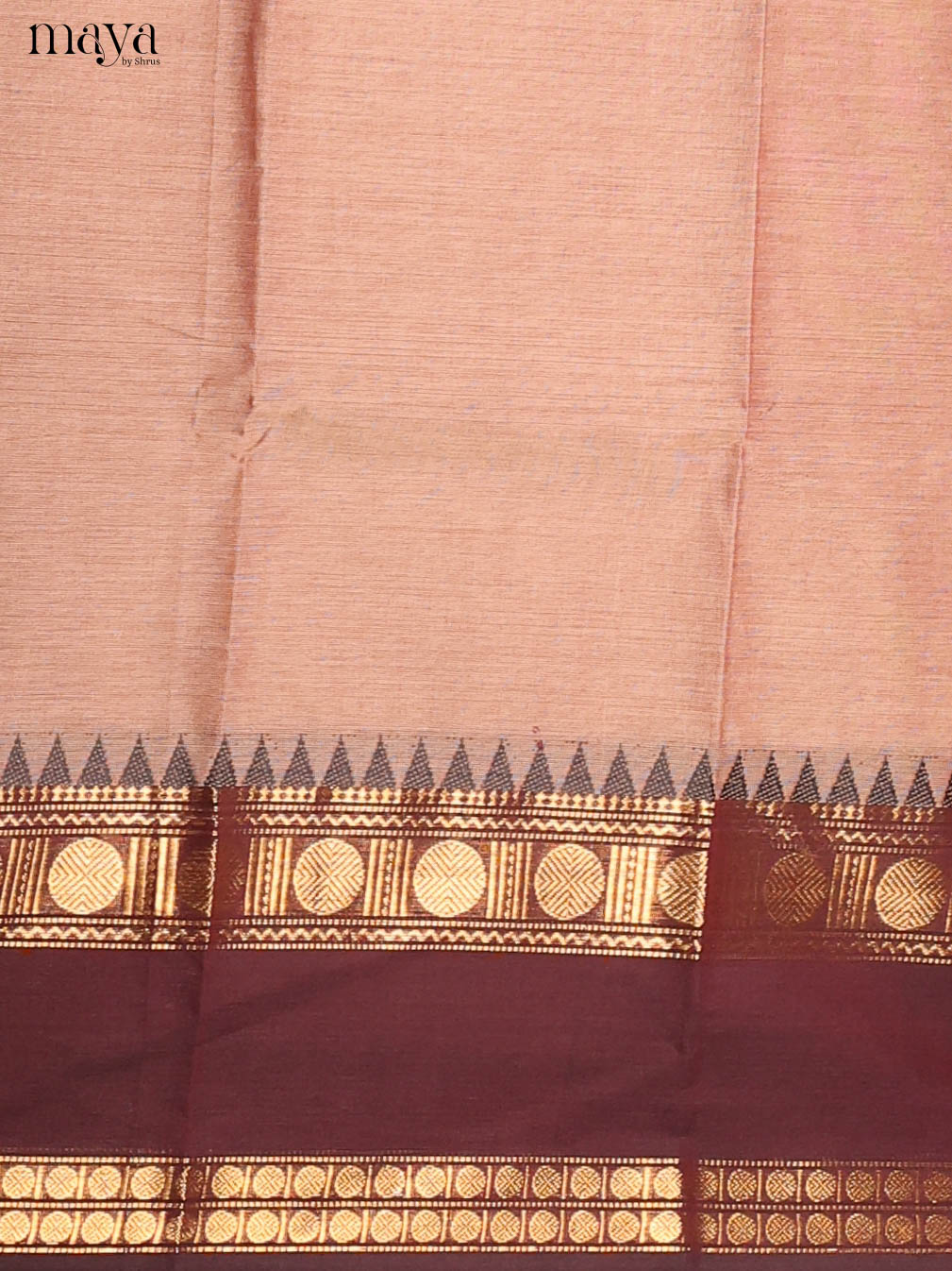 Light Brown & Maroon-chettinad top & dupatta combo