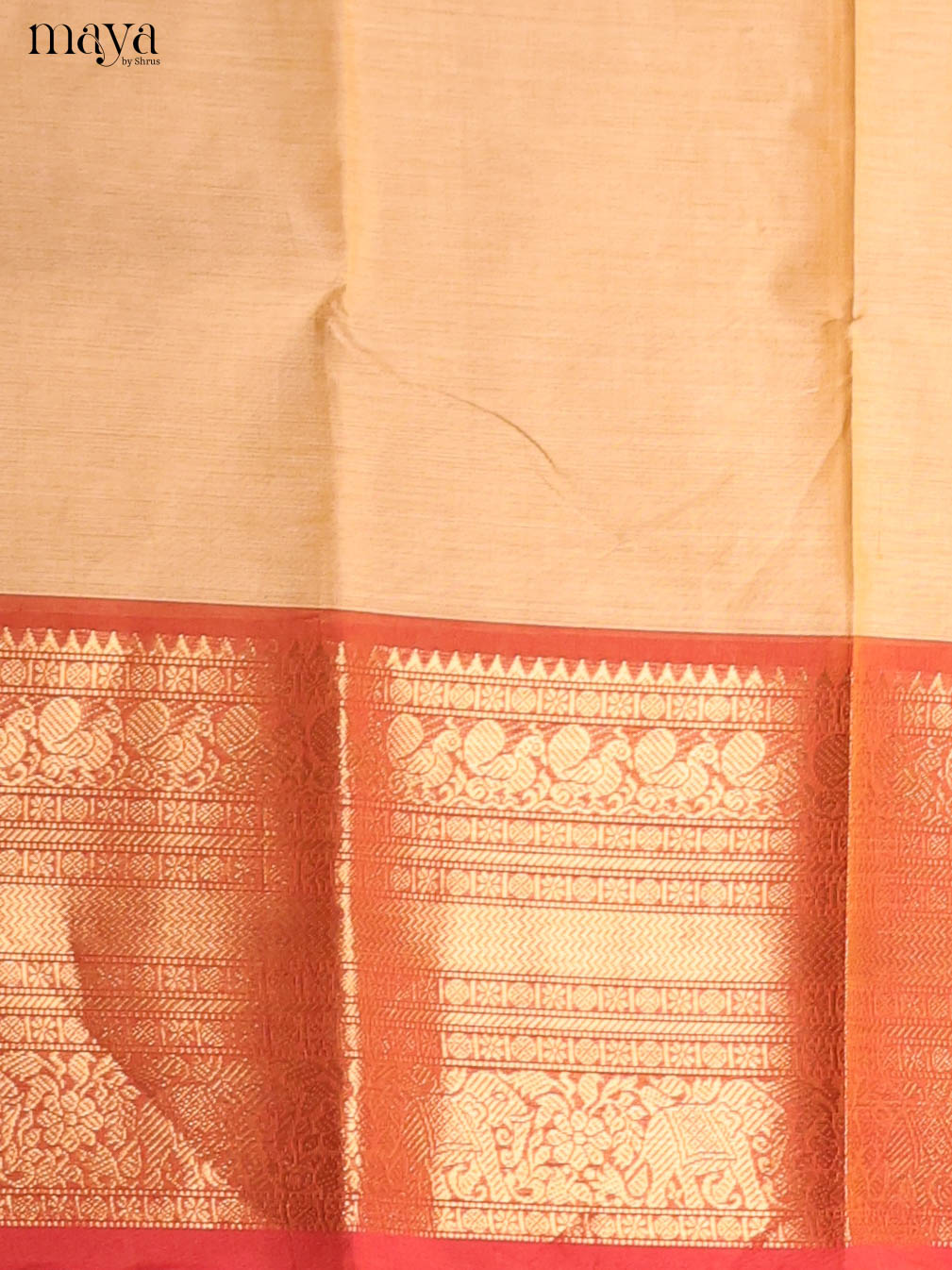 Peach & Red-chettinad top & dupatta combo