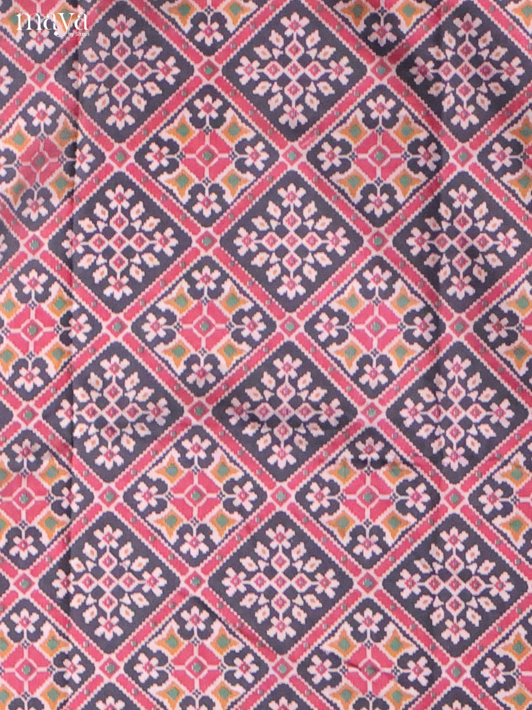 Black & Maroon-Semi patola salwar unstitch