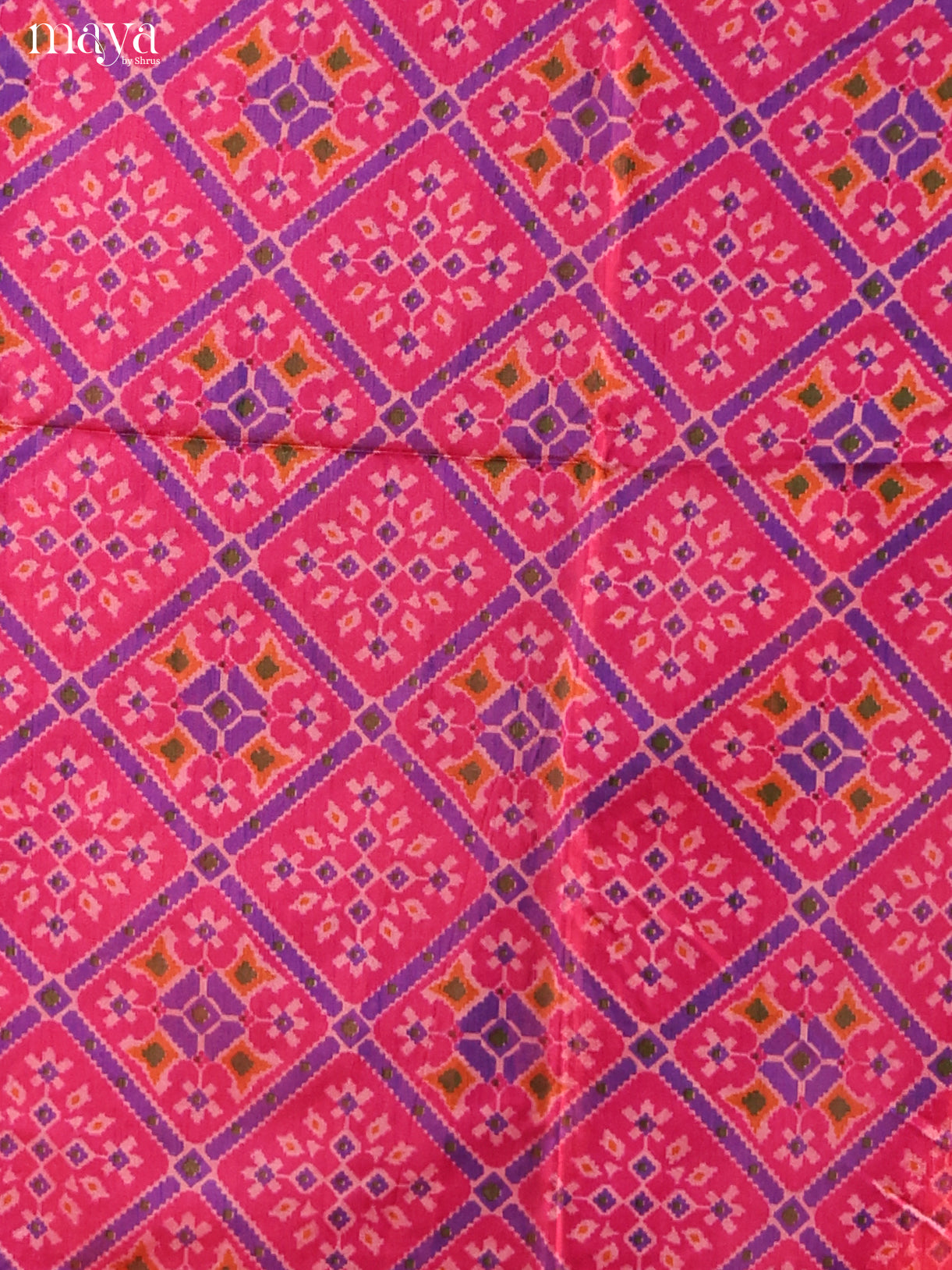 Pink & Purple-Semi patola salwar unstitch