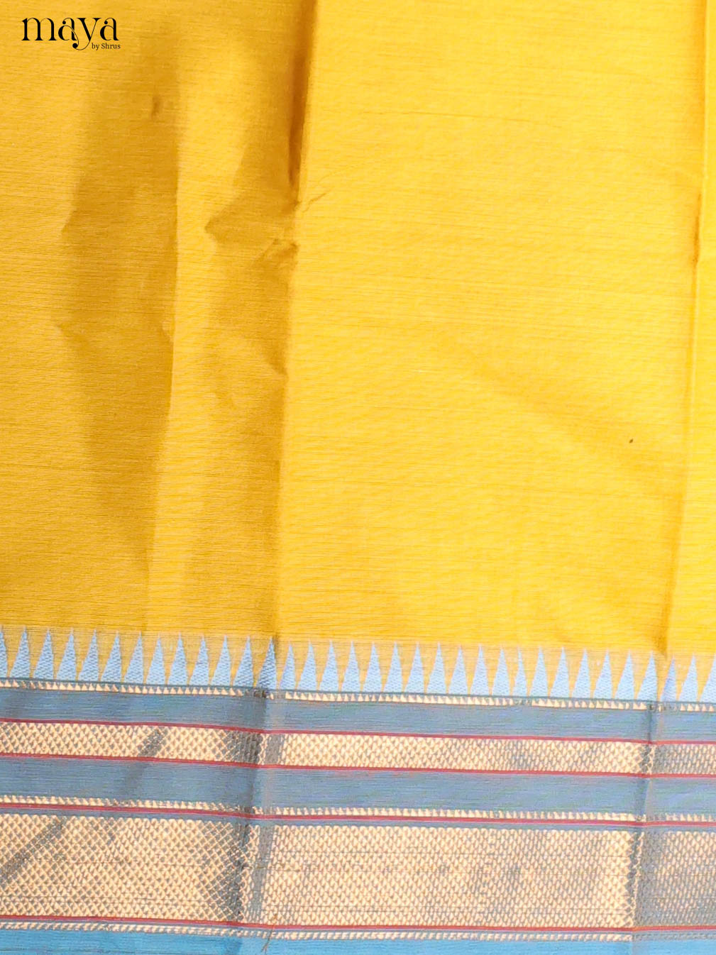 Yellow & Blue-chettinad top & dupatta combo