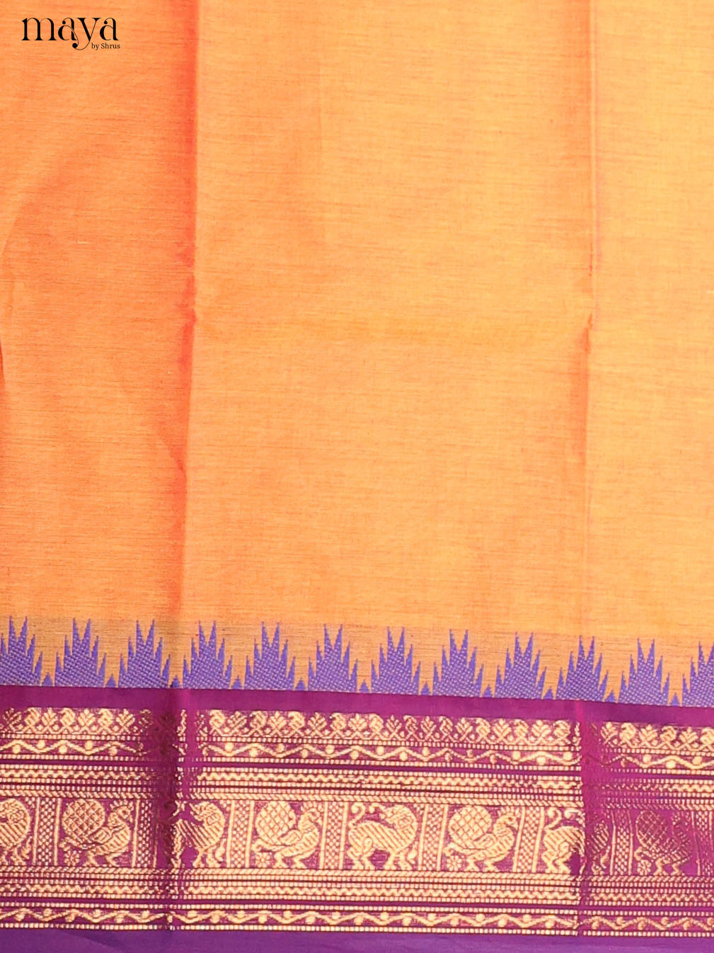 Orange & Purple-chettinad top & dupatta combo