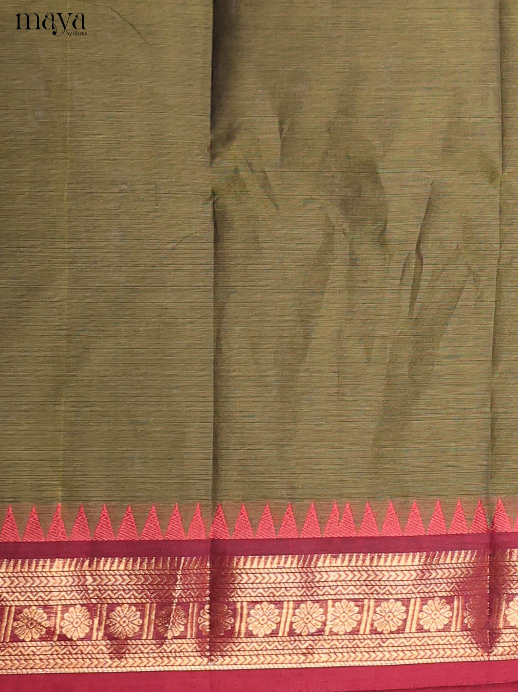 Green & Maroon-chettinad top & dupatta combo