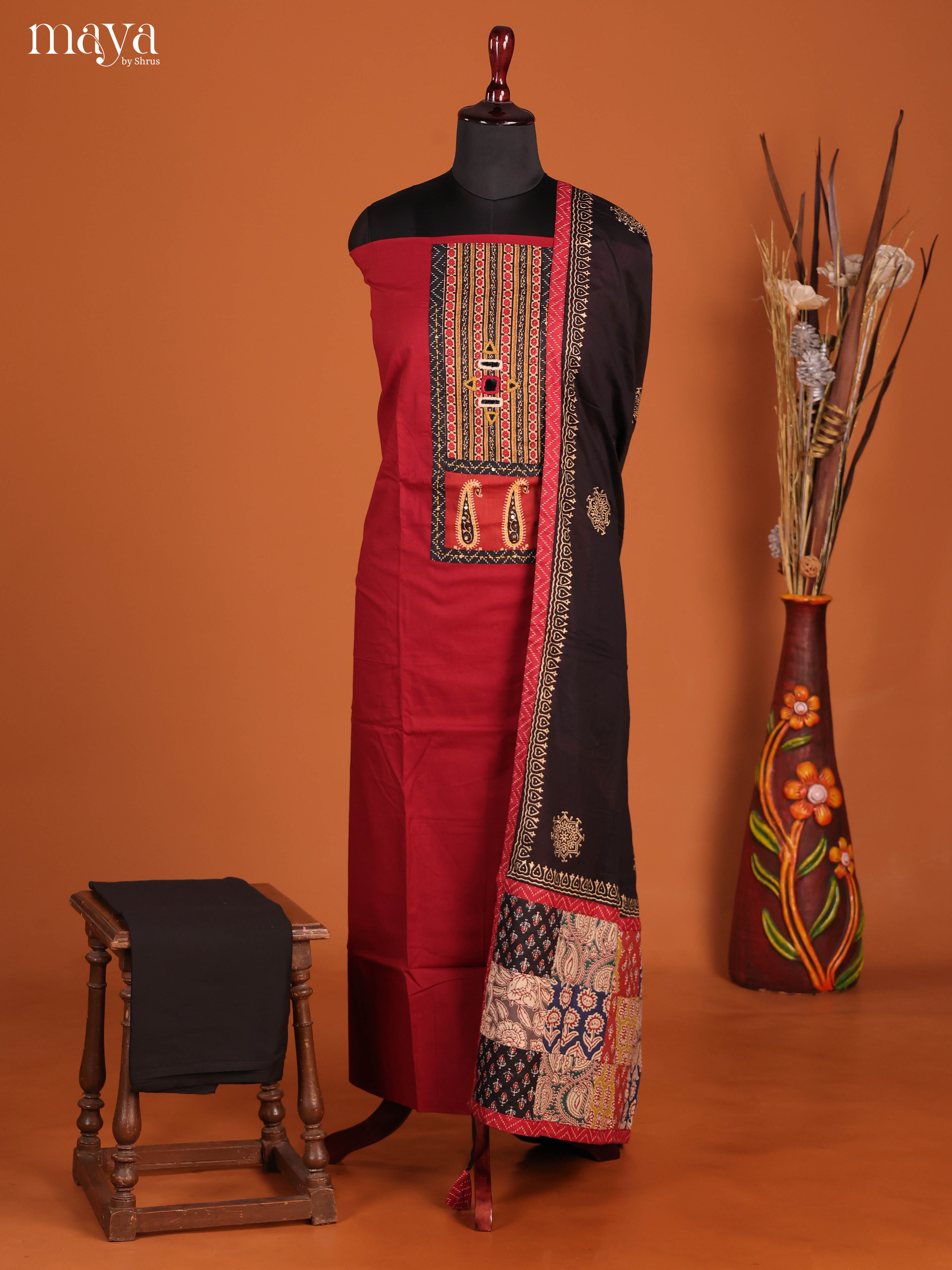 MDJ03027-Ajrakh Salwar Unstitch