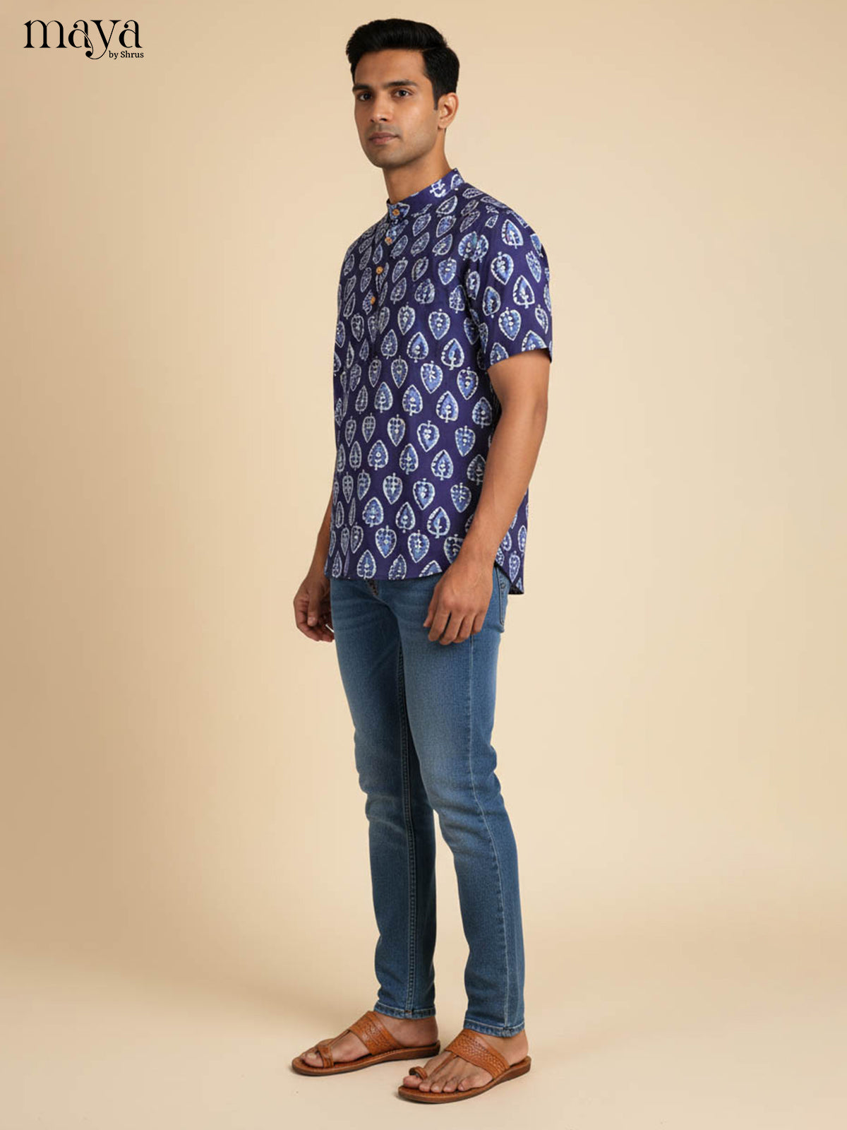 Blue -Readymade Mens Kurta
