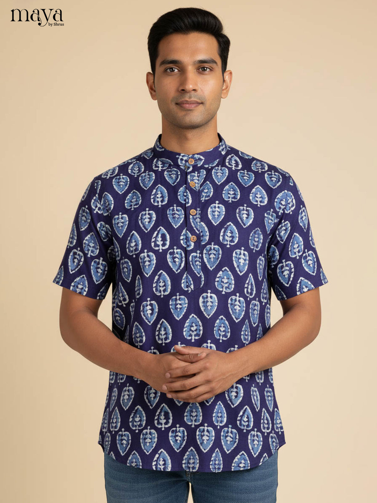 Blue -Readymade Mens Kurta