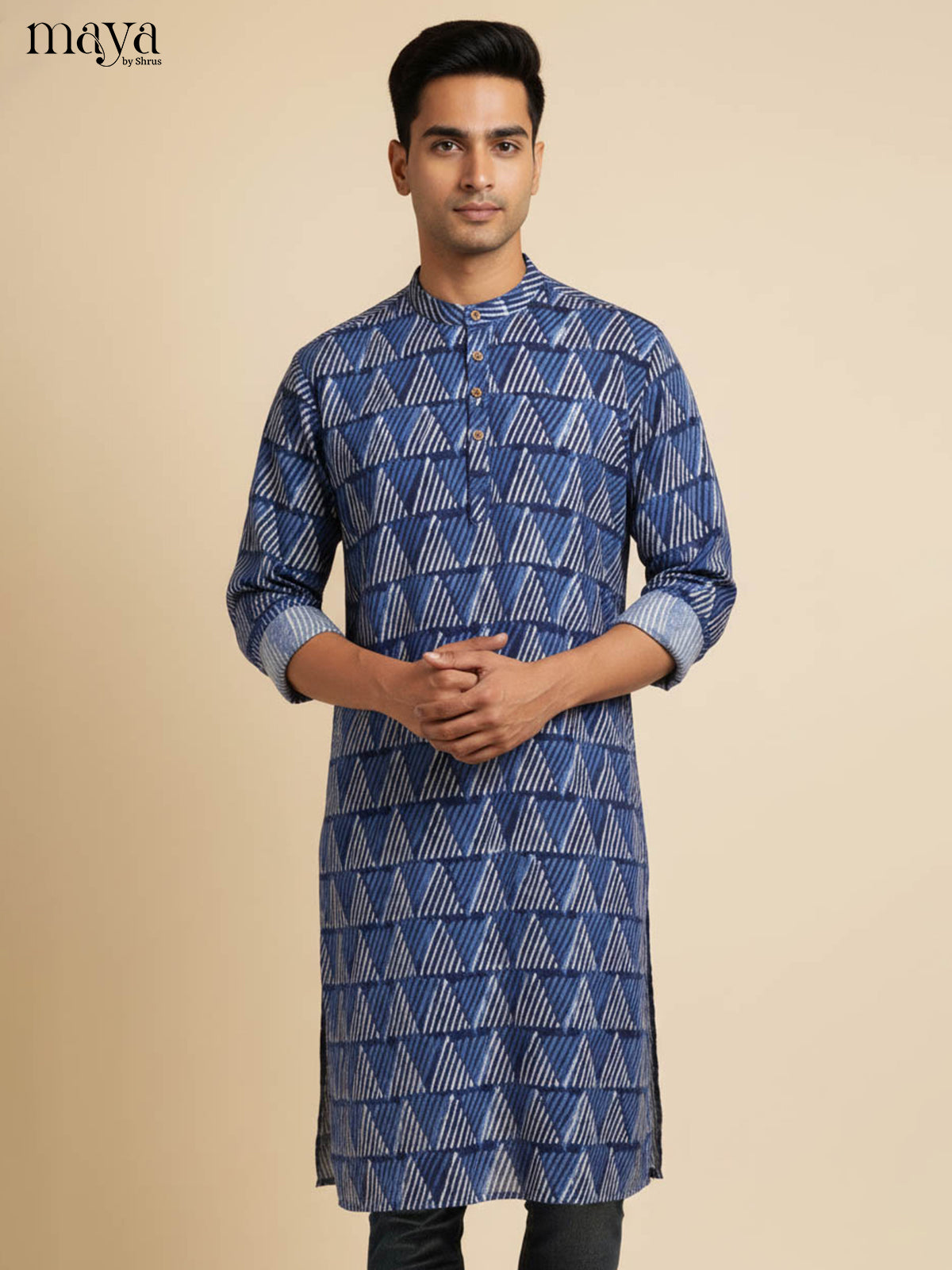Blue -Readymade Mens Kurta