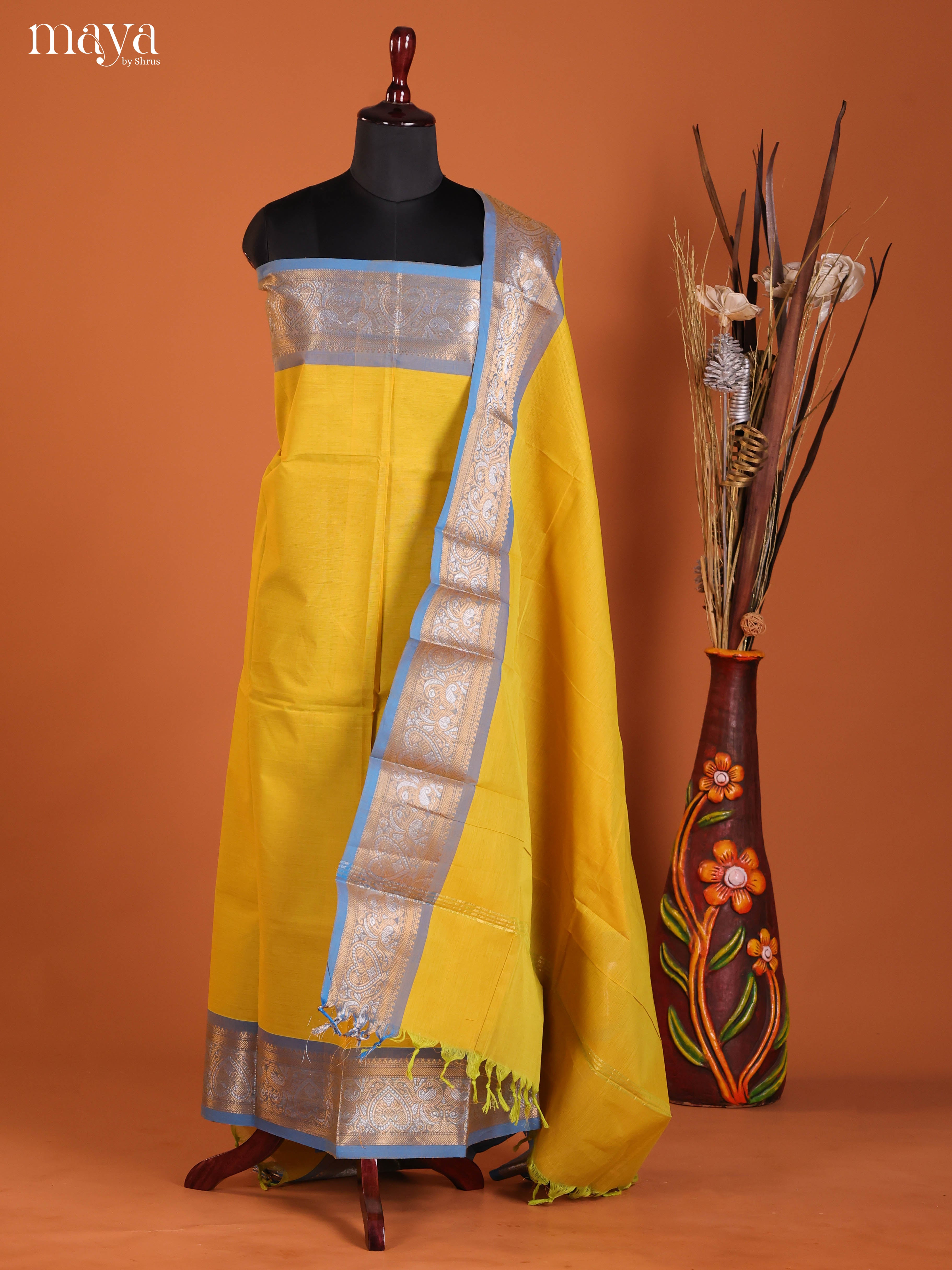 MDJ06084-chettinad top & dupatta combo