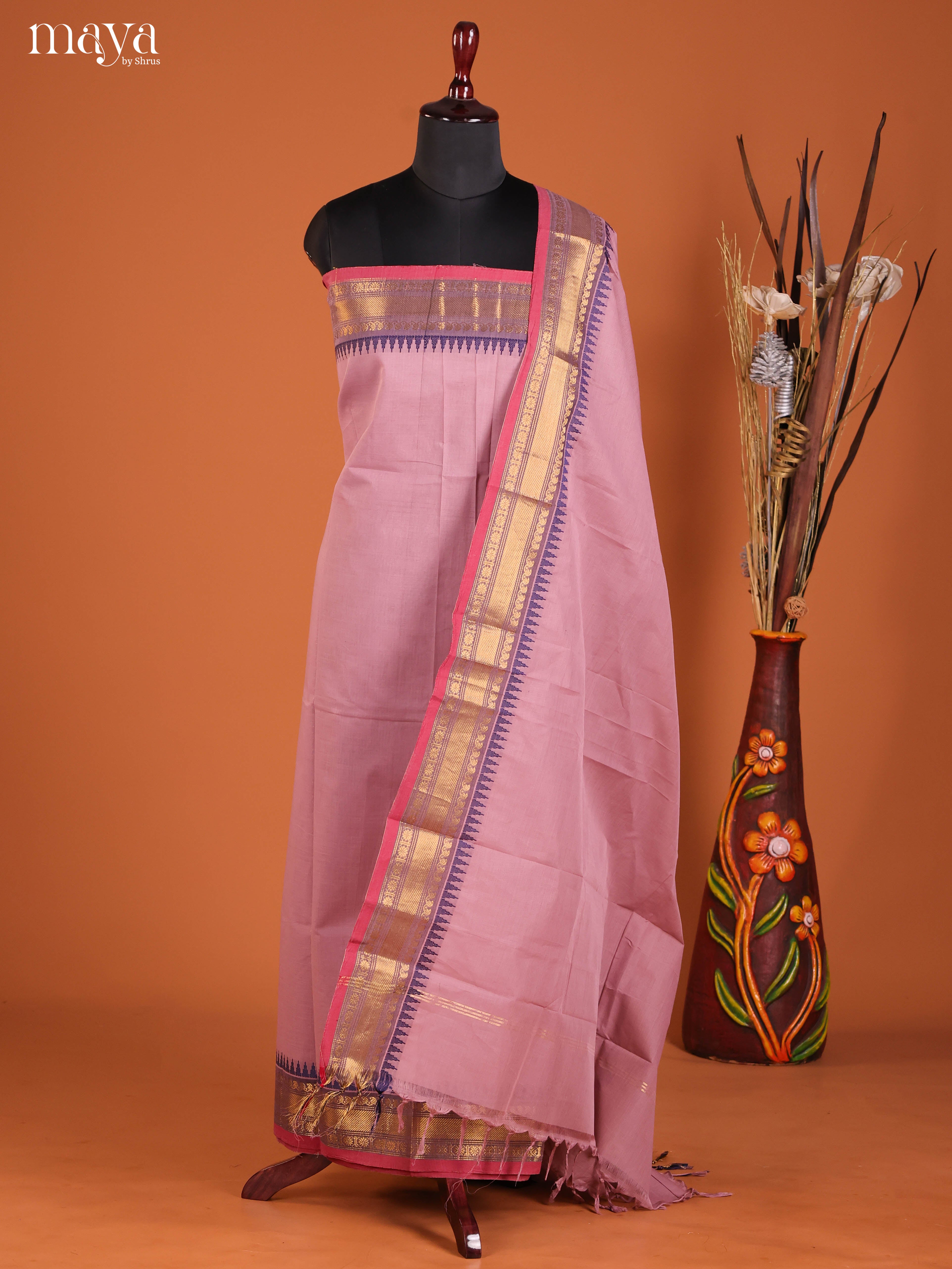 MDJ06106-chettinad top & dupatta combo