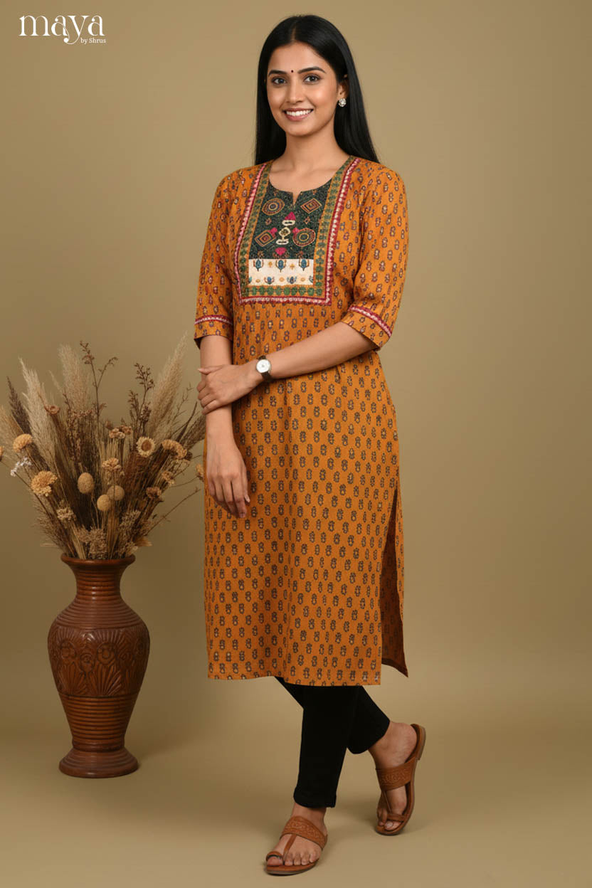 Mustard & Green -Readymade Kurti