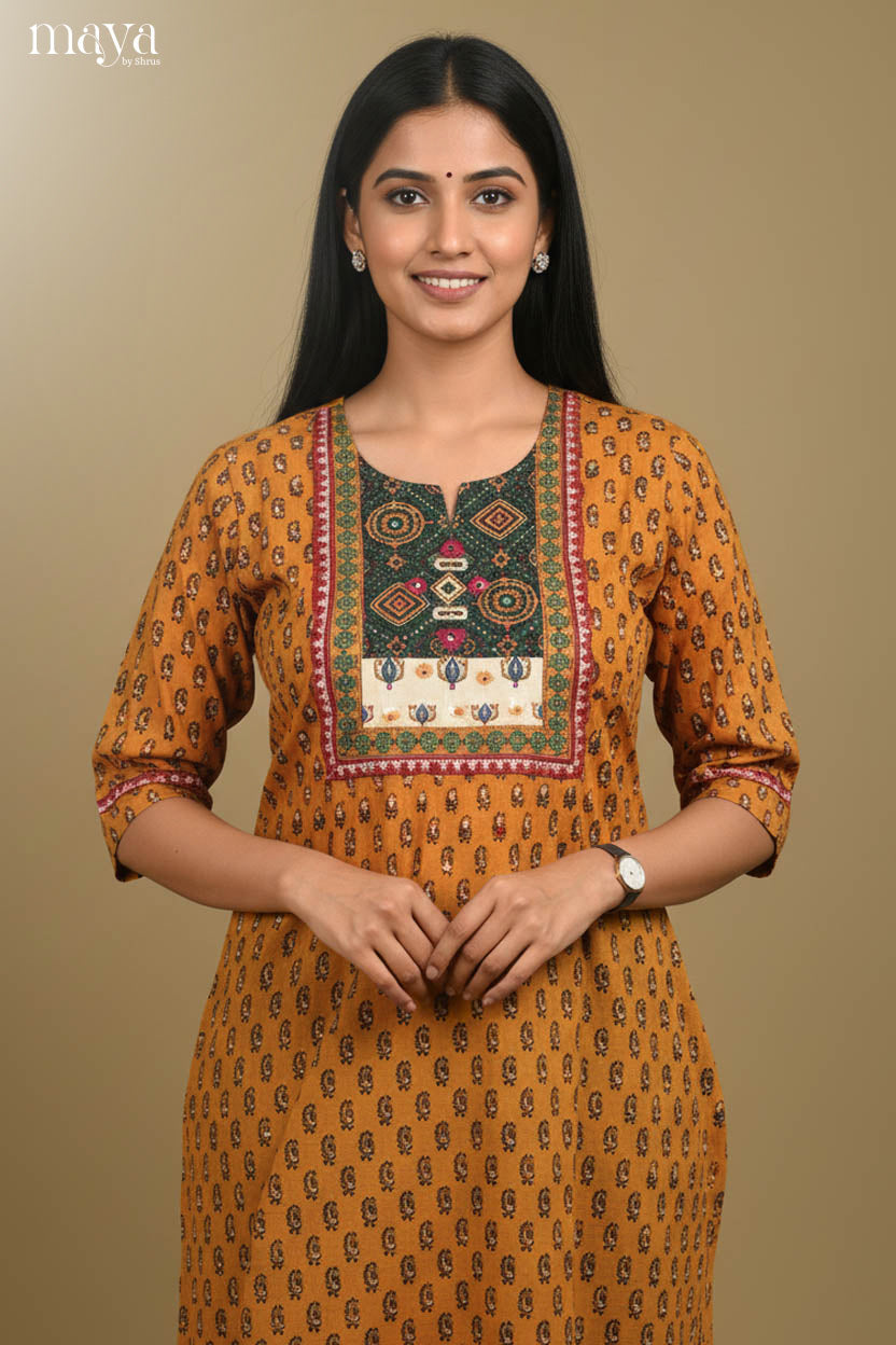 Mustard & Green -Readymade Kurti