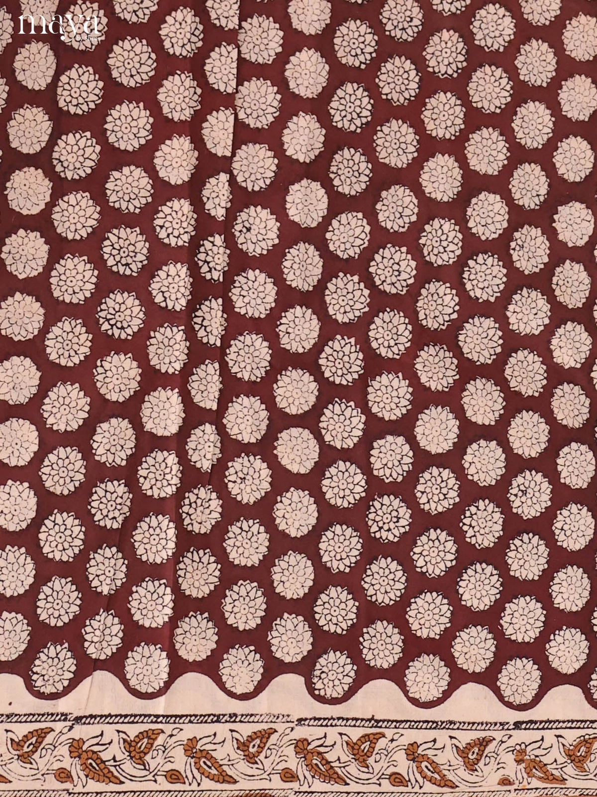 Elegant Pretty Brown Cotton Unstitched Salwar Set