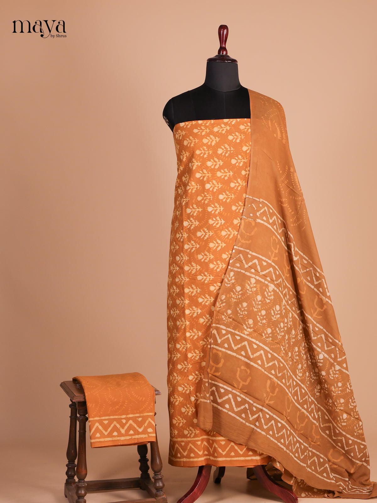 Orange - Cotton salwar
