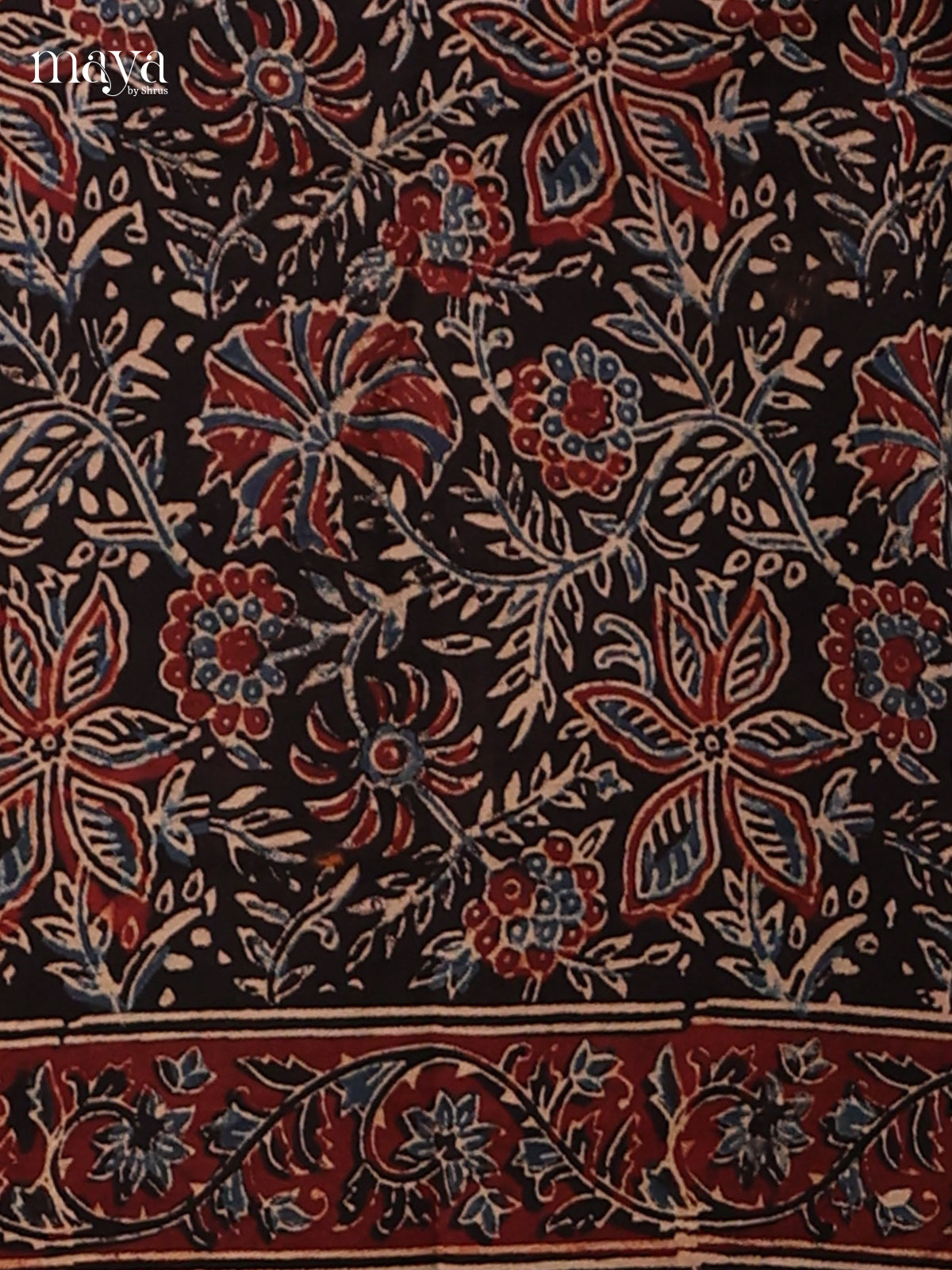 Black & Red - Ajrakh Salwar Unstitch