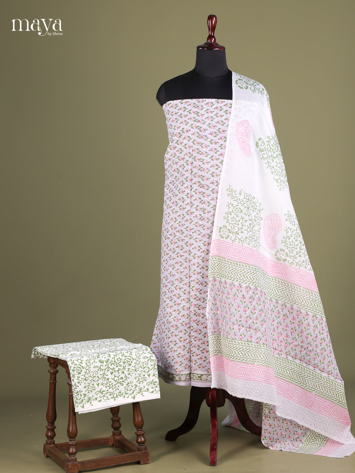 Lilac & White - Cotton salwar
