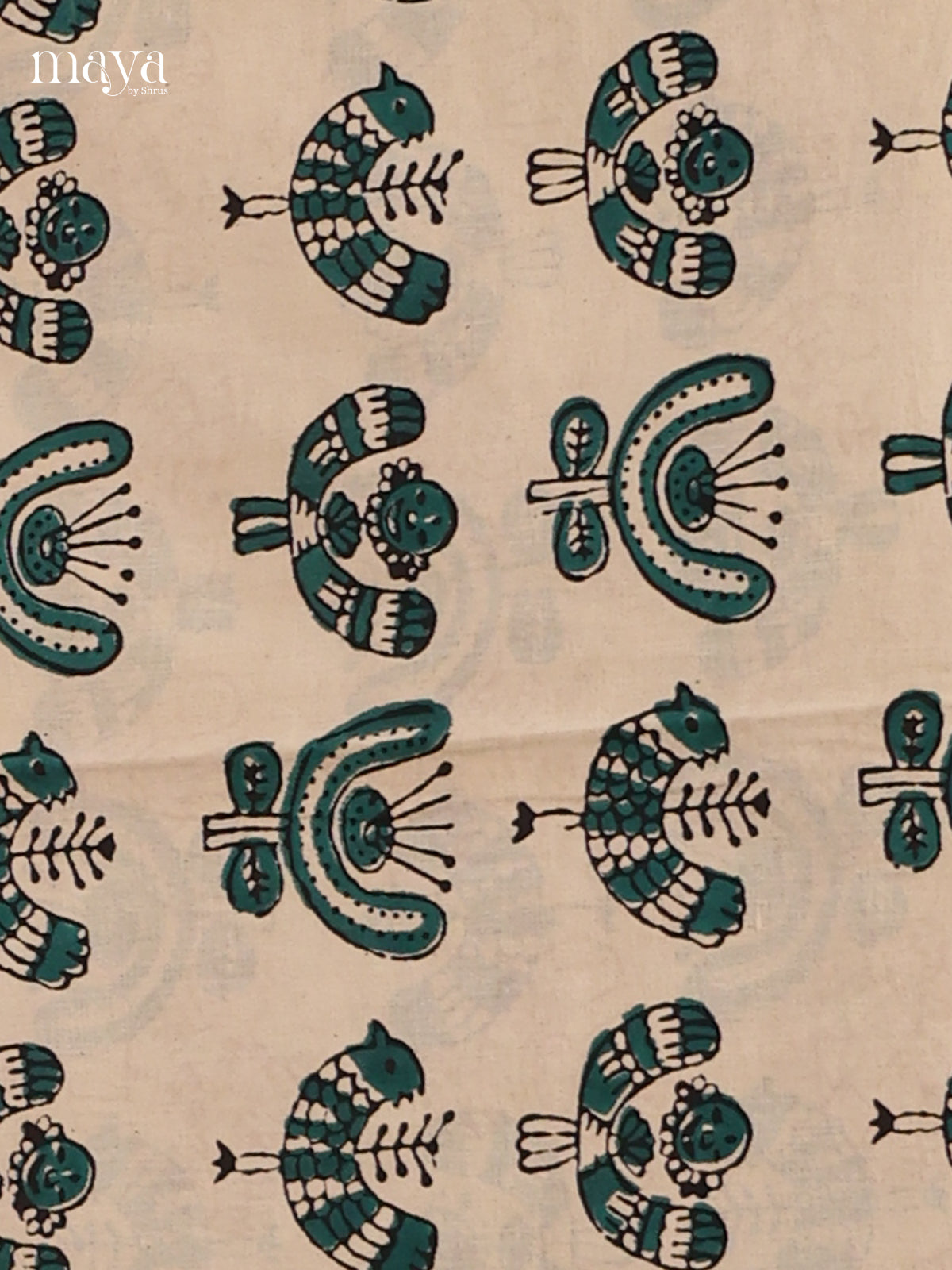 Cream & Sky Blue - Cotton salwar