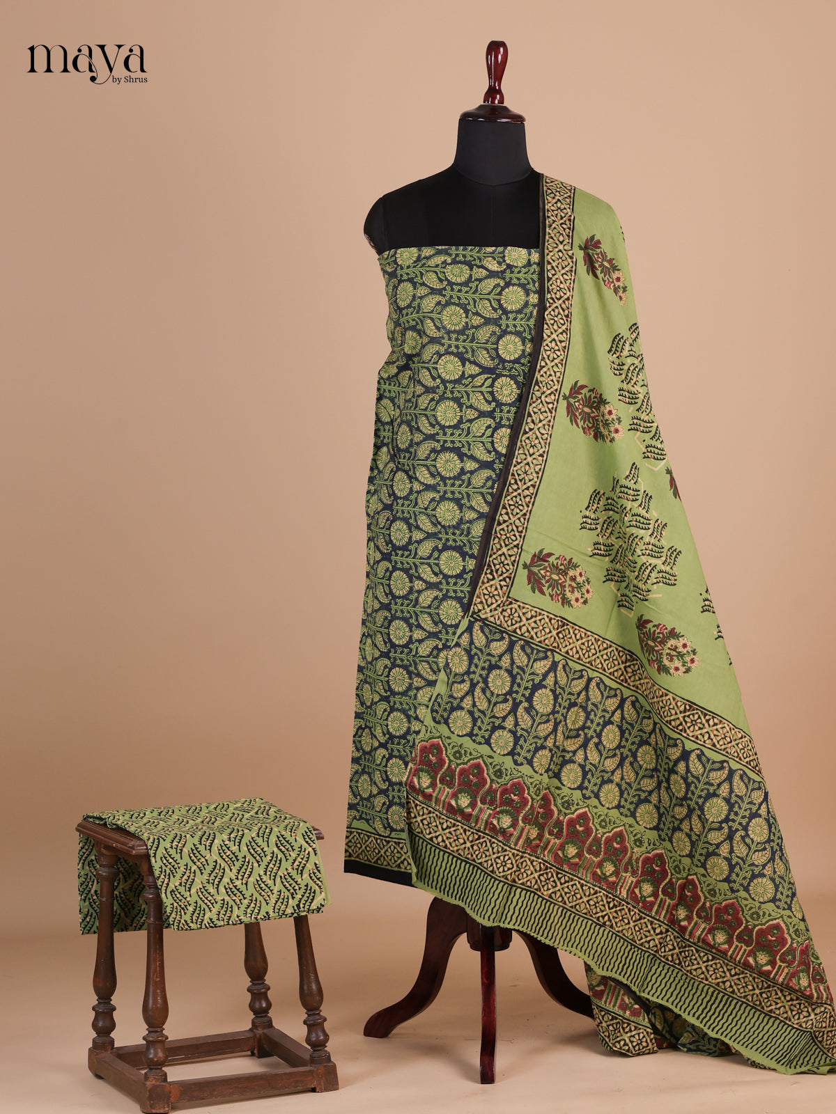 Blue & Green - Cotton salwar
