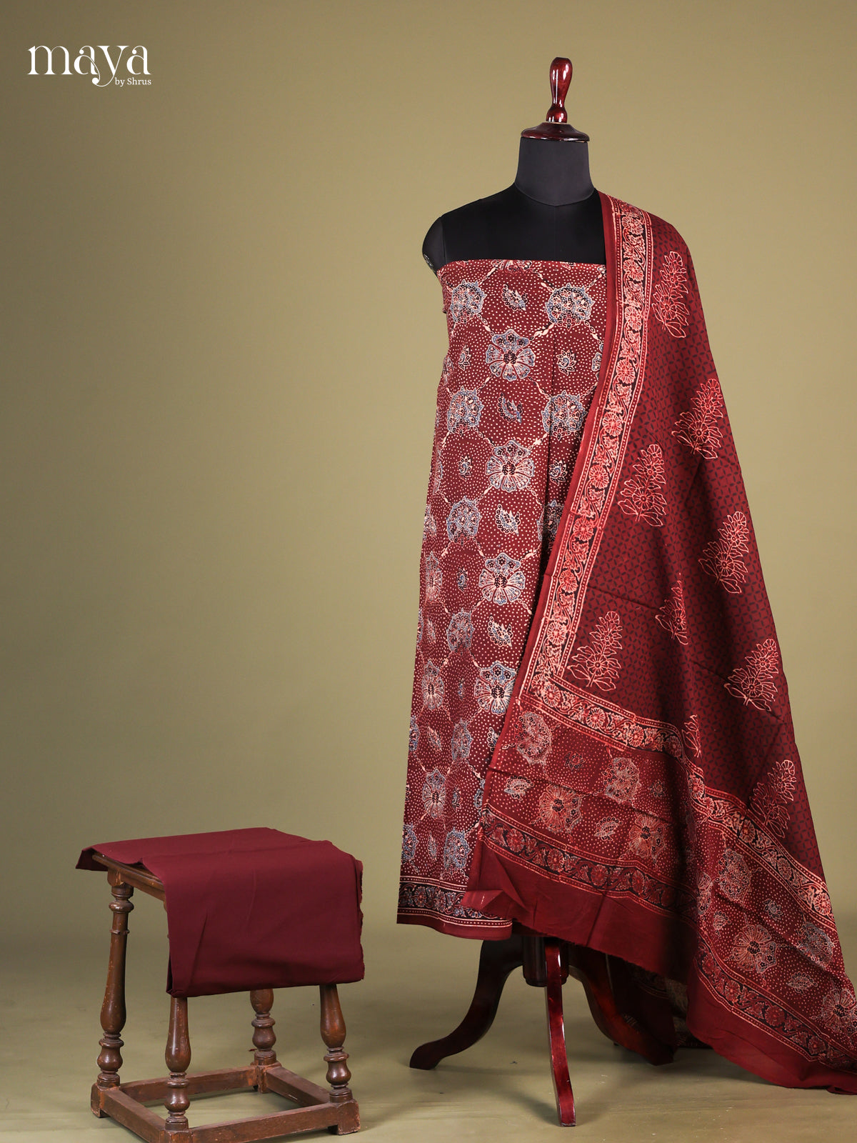 Maroon - Cotton salwar