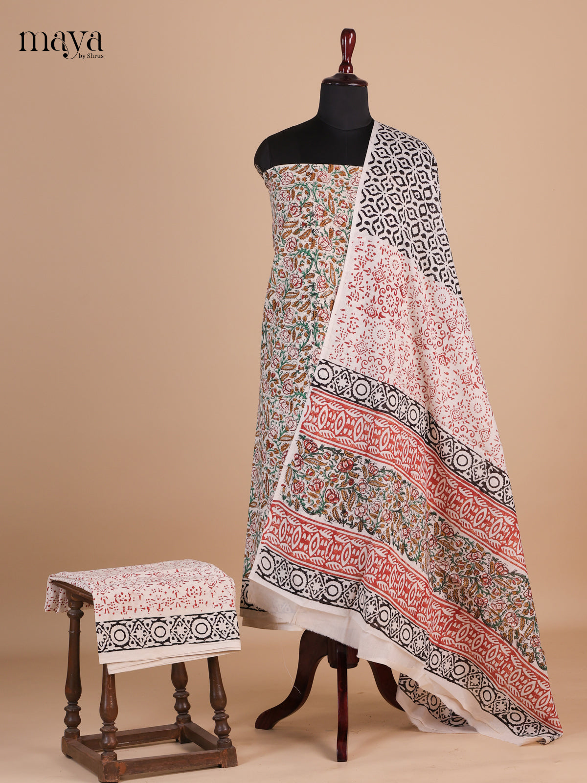 Cream - Cotton salwar