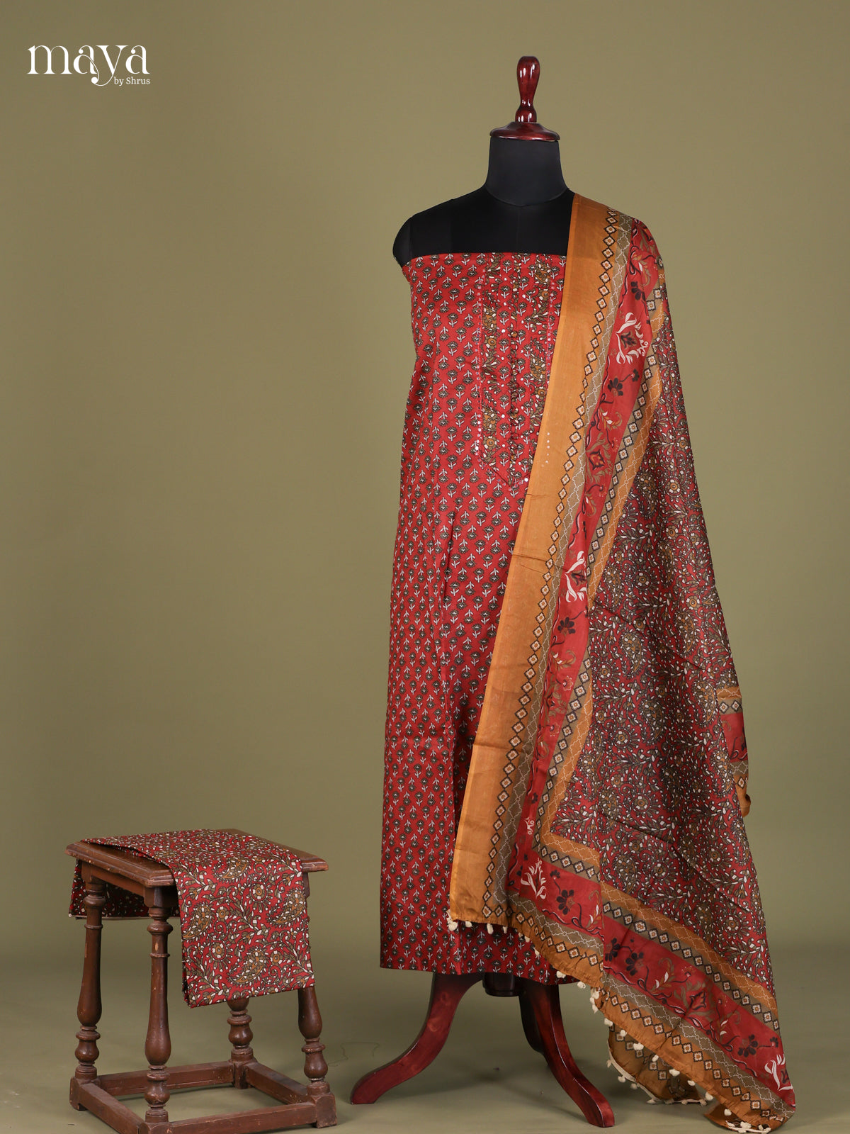 Red - Cotton salwar