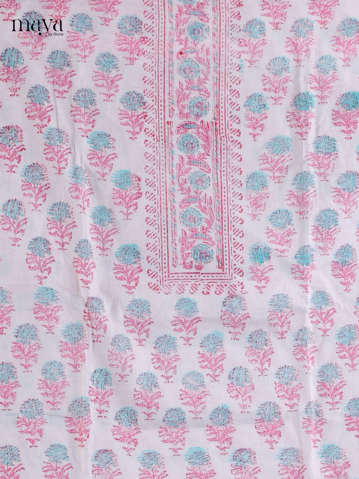 White & Pink- Cotton salwar Unstitched