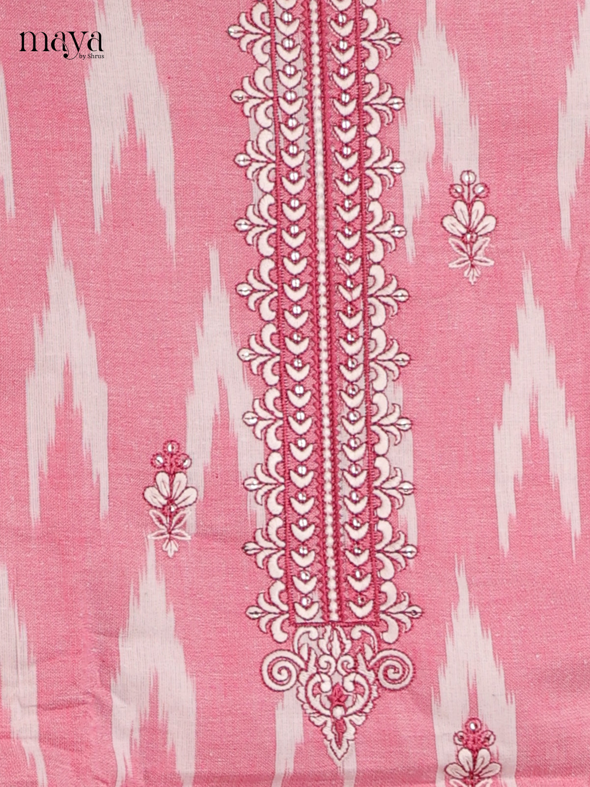 Pink & White - Cotton salwar unstitched - Shop on Shrus.com