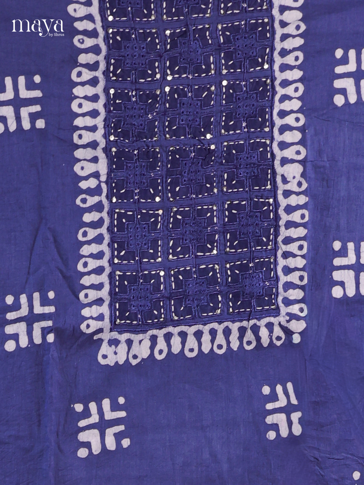 Blue - Cotton salwar Unstitched