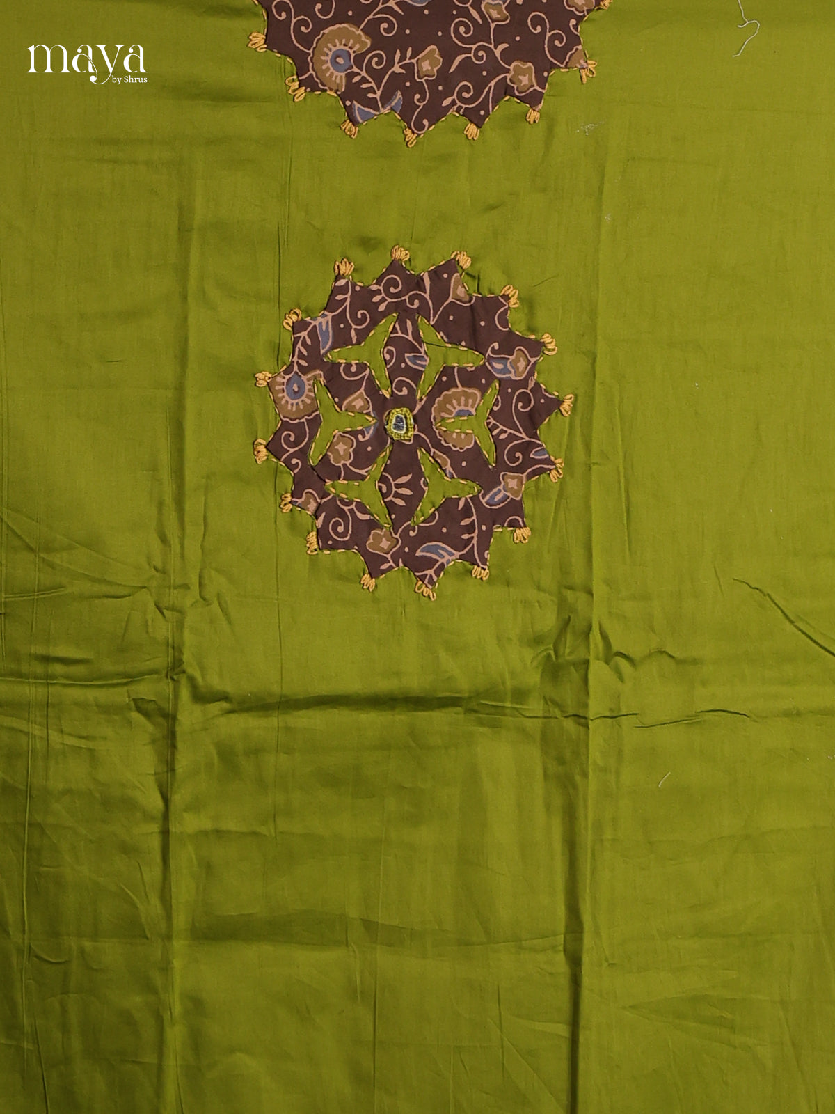 Green & Brown - Cotton salwar Unstitched