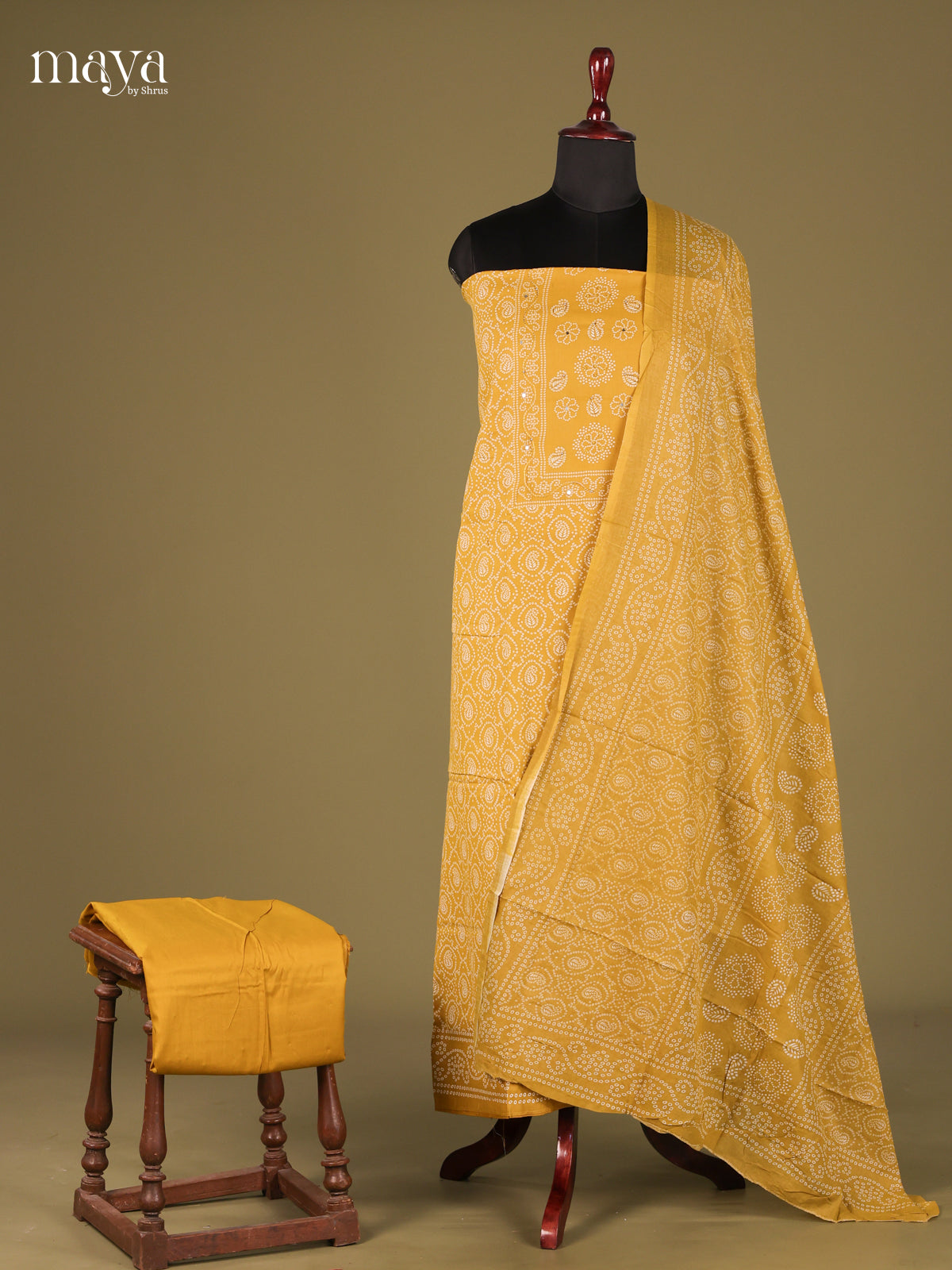 Mustard - Cotton salwar Unstitched