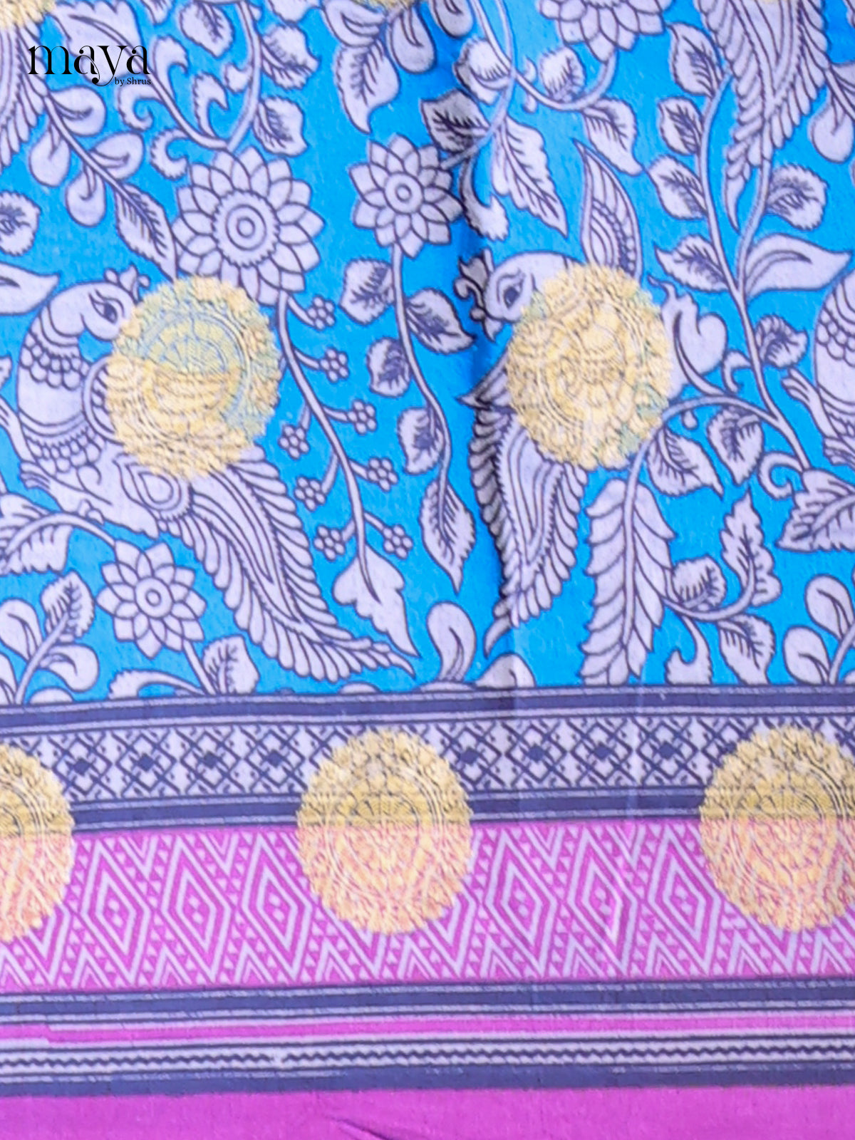 Blue & Purple - Semi patola salwar Unstitched