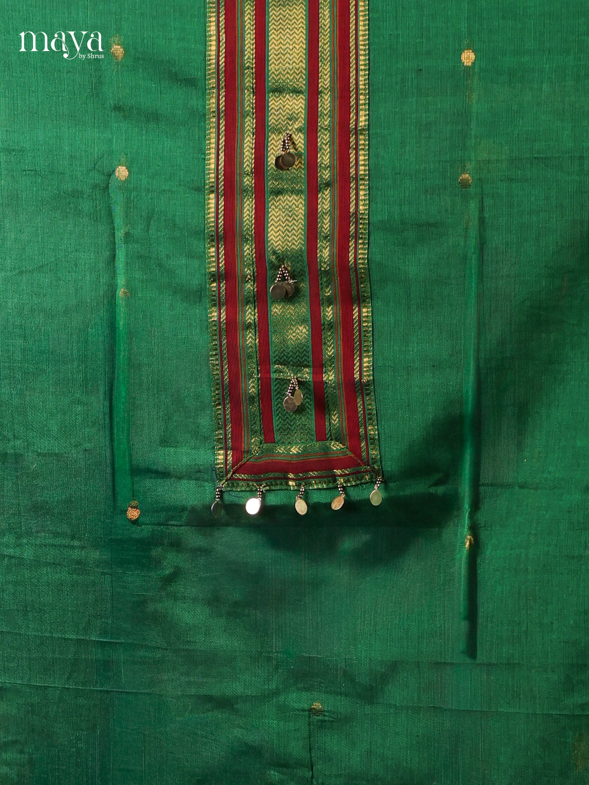 Green & Maroon - Cotton salwar Unstitched