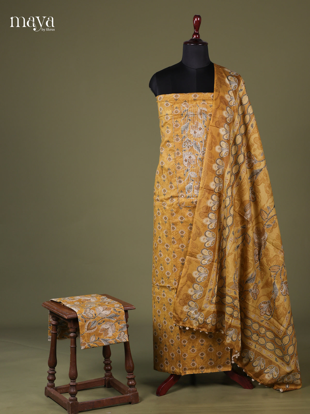 Mustard - Cotton salwar Unstitched