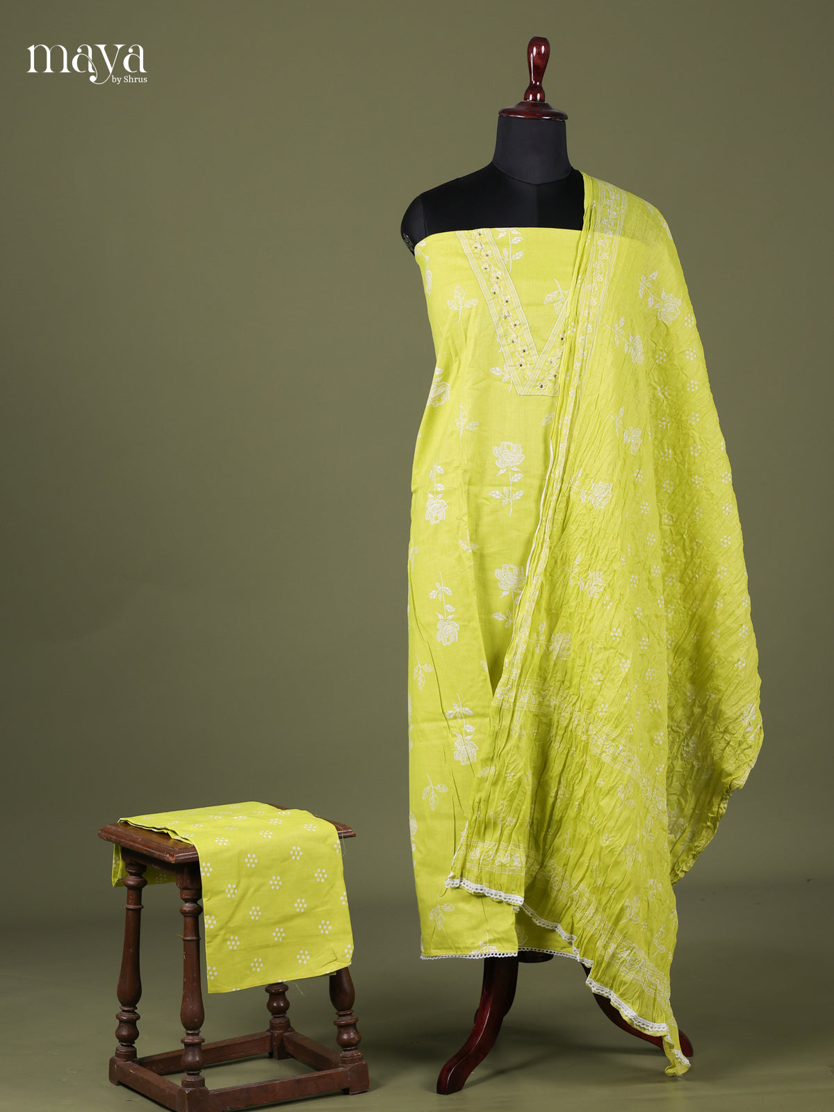 Light Green - Cotton salwar unstitched
