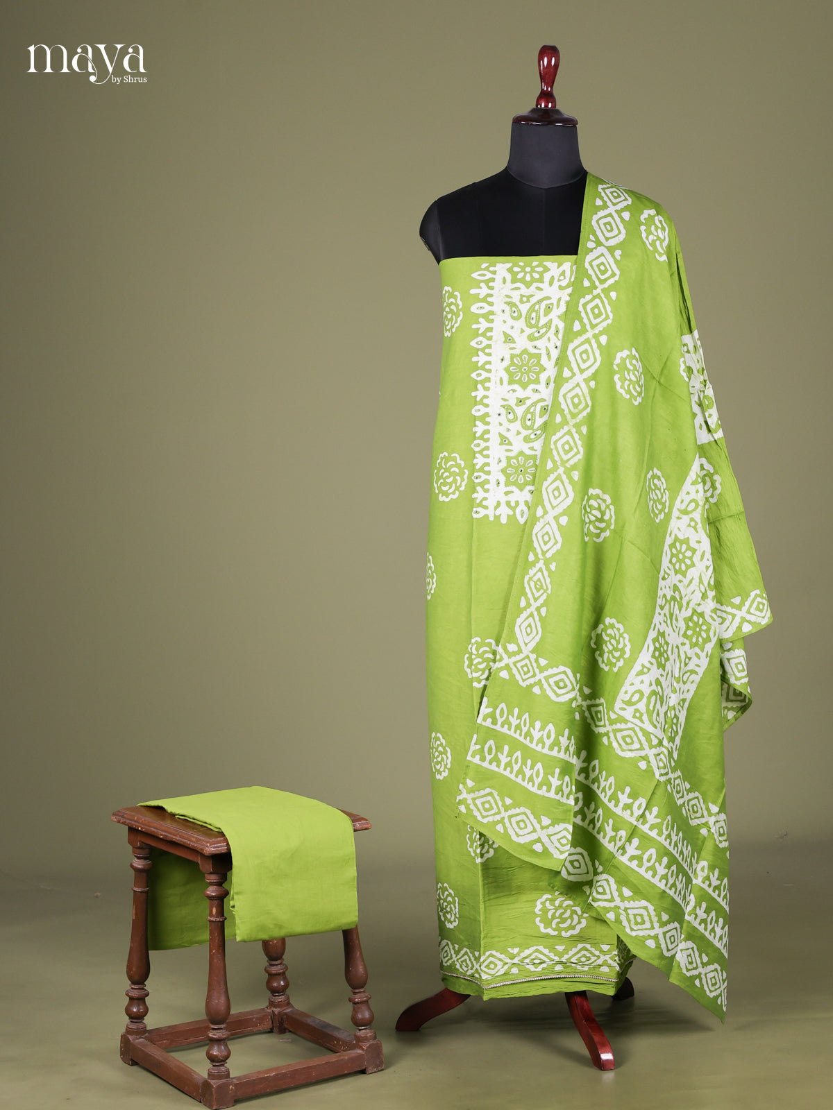 Light Green - Cotton salwar Unstitched