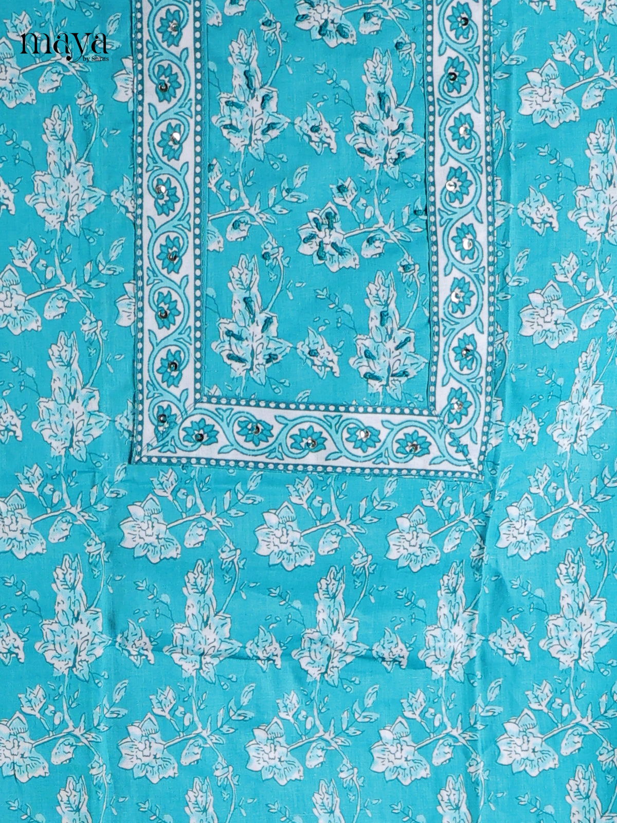 Sky Blue - Cotton salwar Unstitched