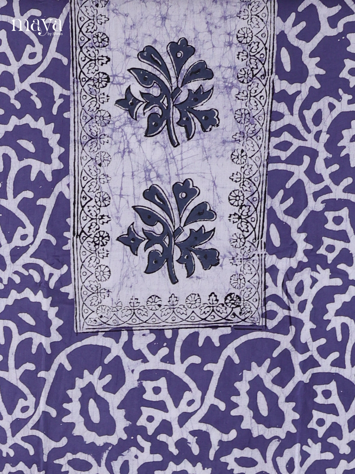 Blue & White - Cotton salwar Unstitched