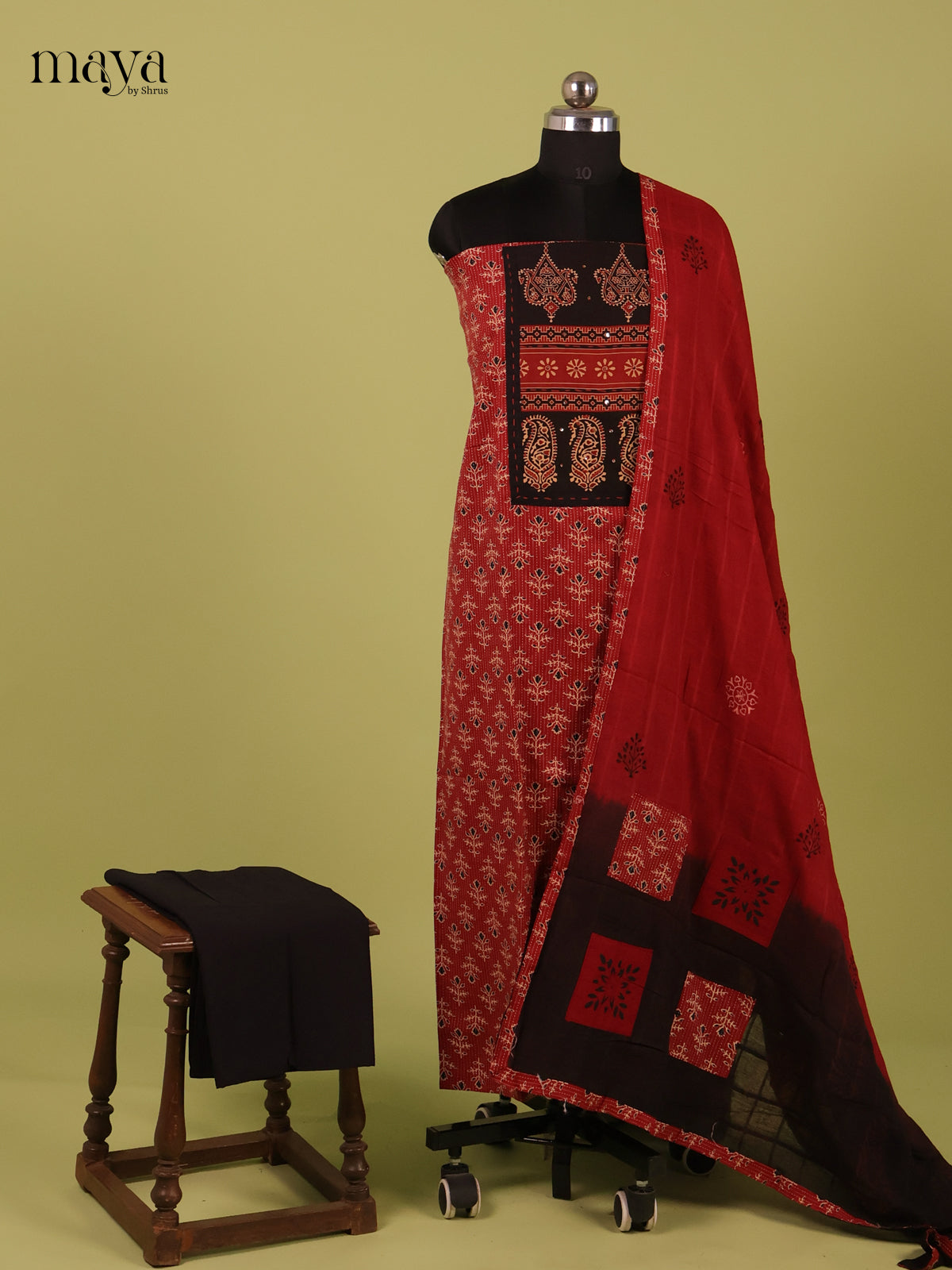 Red & Black - Ajrakh Salwar