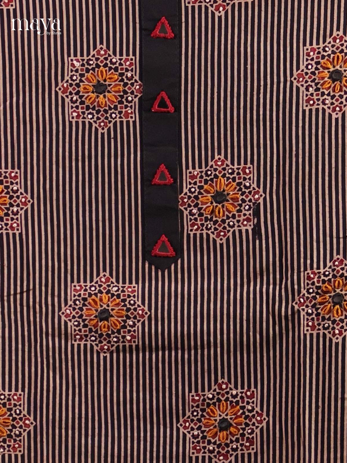 Black & Maroon - Ajrakh Salwar