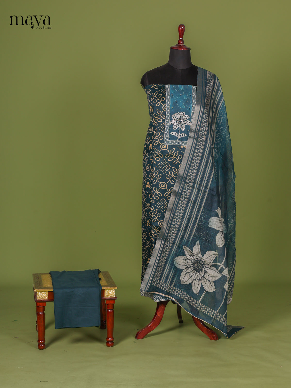Teal Blue Cotton Salwar - MEI02096