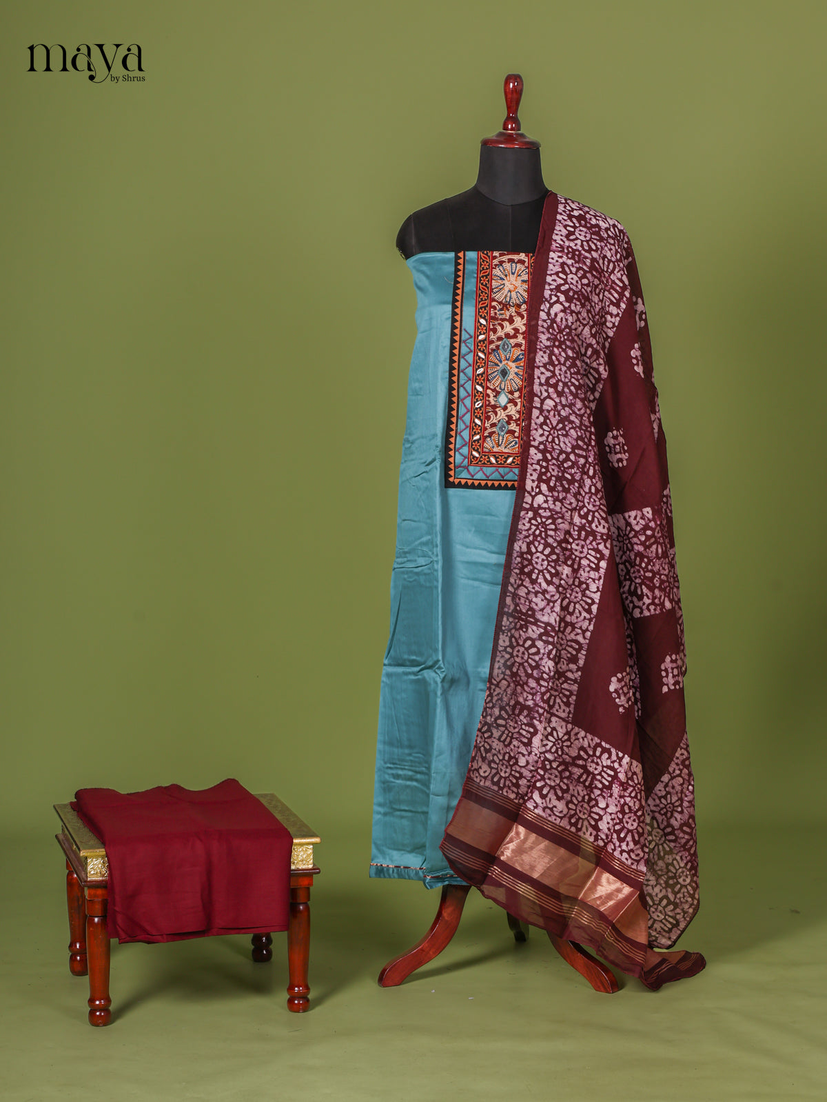 Sky Blue Bhatik Salwar - MEI02194